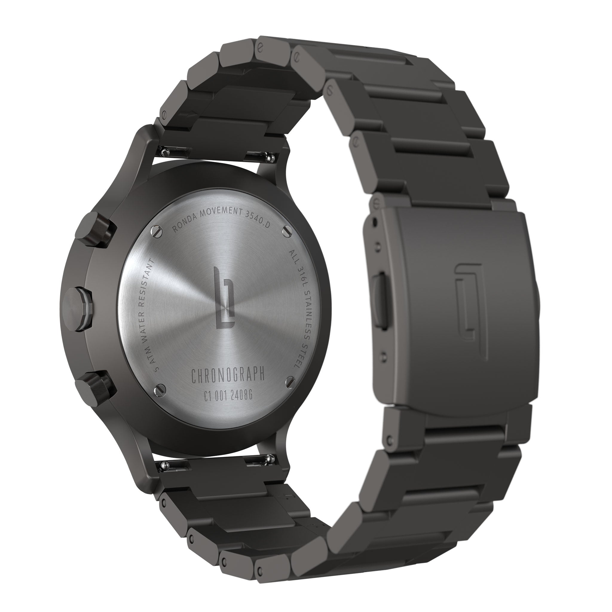 Chronograph Dark Silver White - Lilienthal Berlin