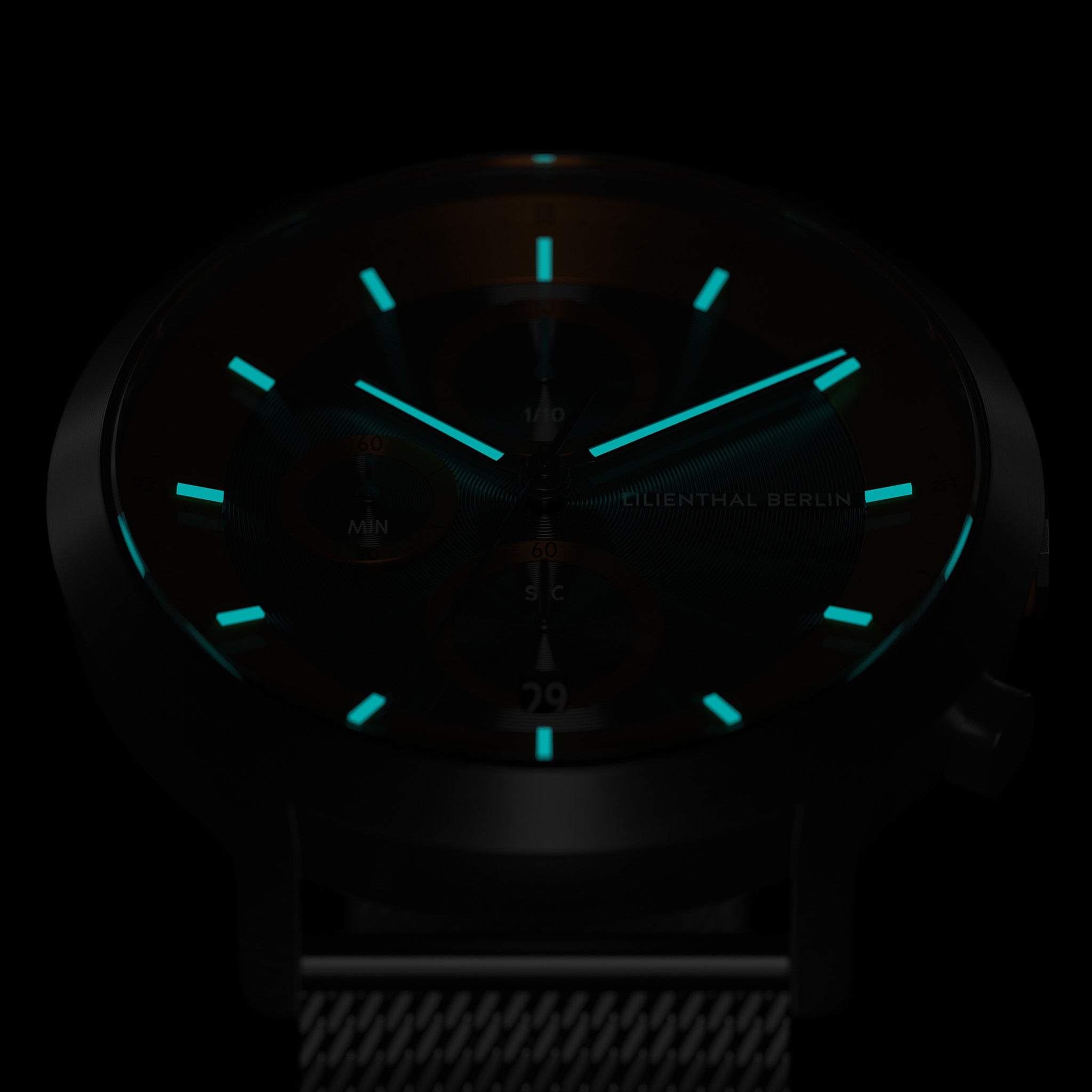 Chronograph LP Dark Silver Orange - Lilienthal Berlin