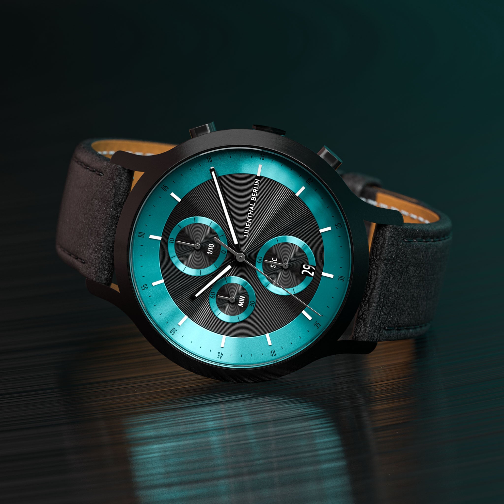 Chronograph LP Black Cyan - Lilienthal Berlin