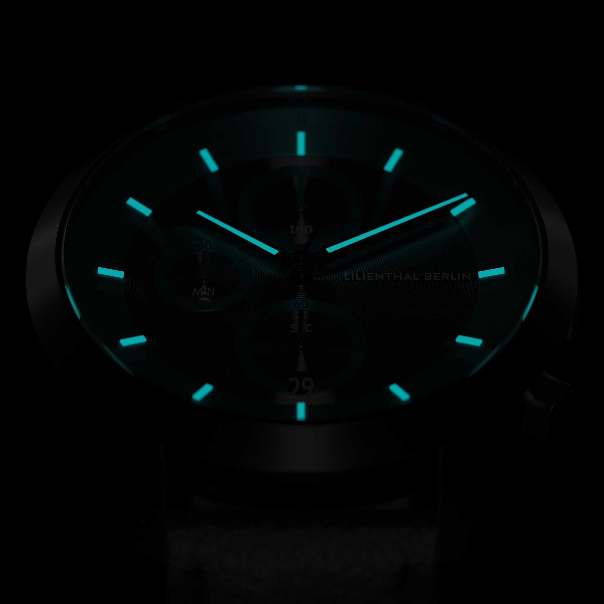 Chronograph LP Black Cyan - Lilienthal Berlin