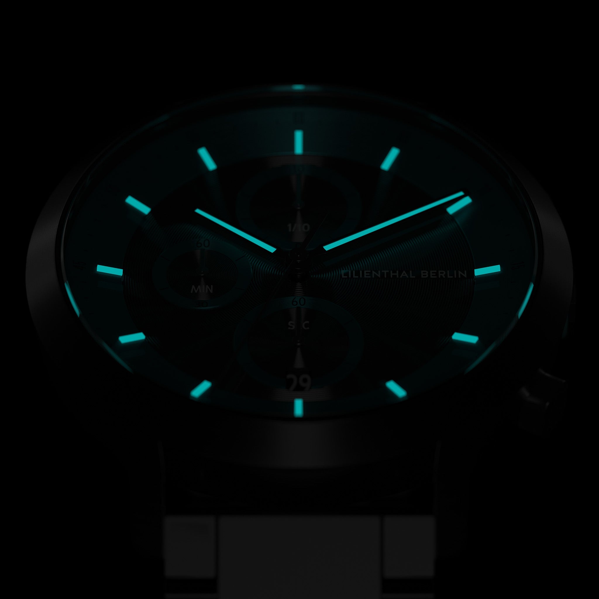 Chronograph LP Black Cyan - Lilienthal Berlin