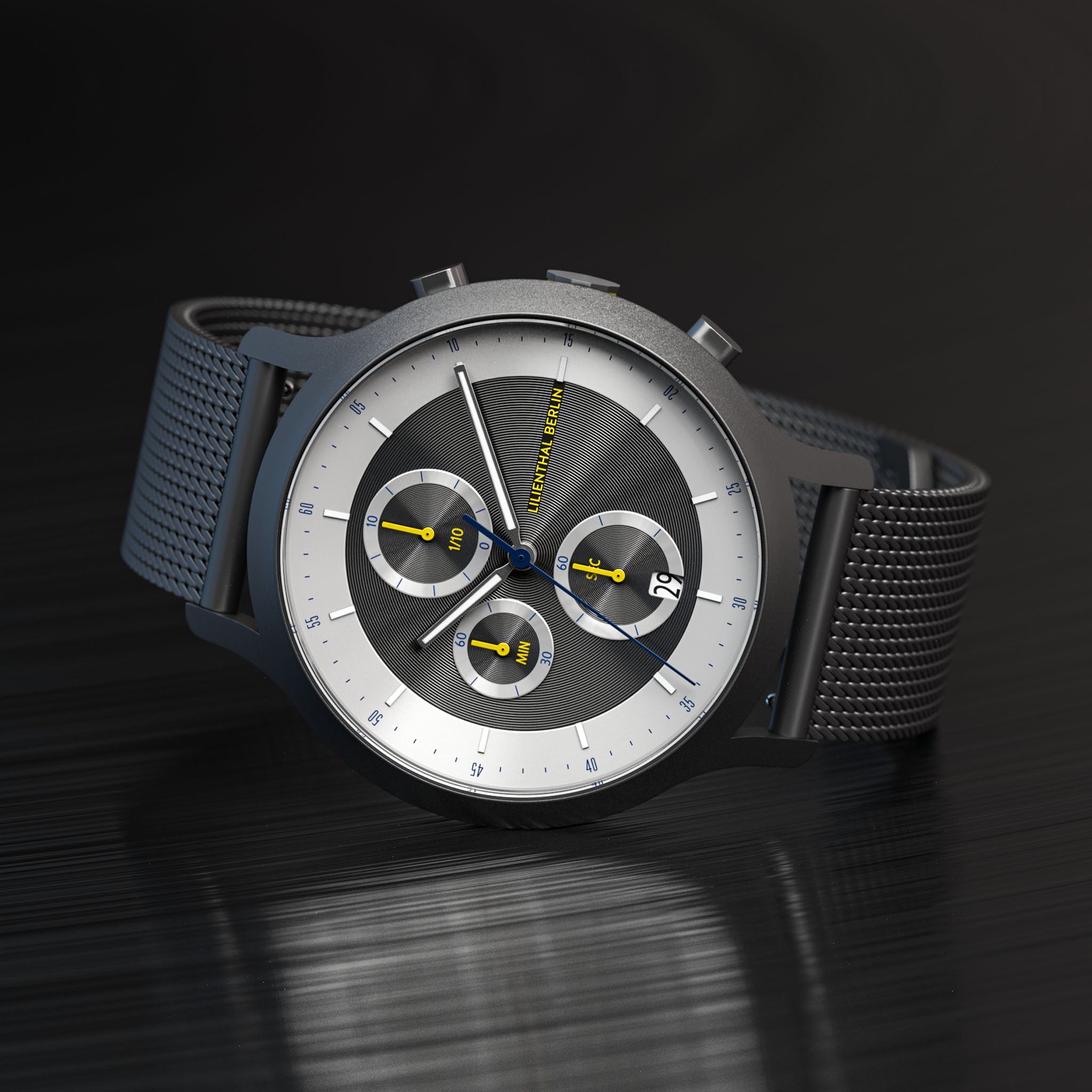 Chronograph LP Dark Silver White - Lilienthal Berlin