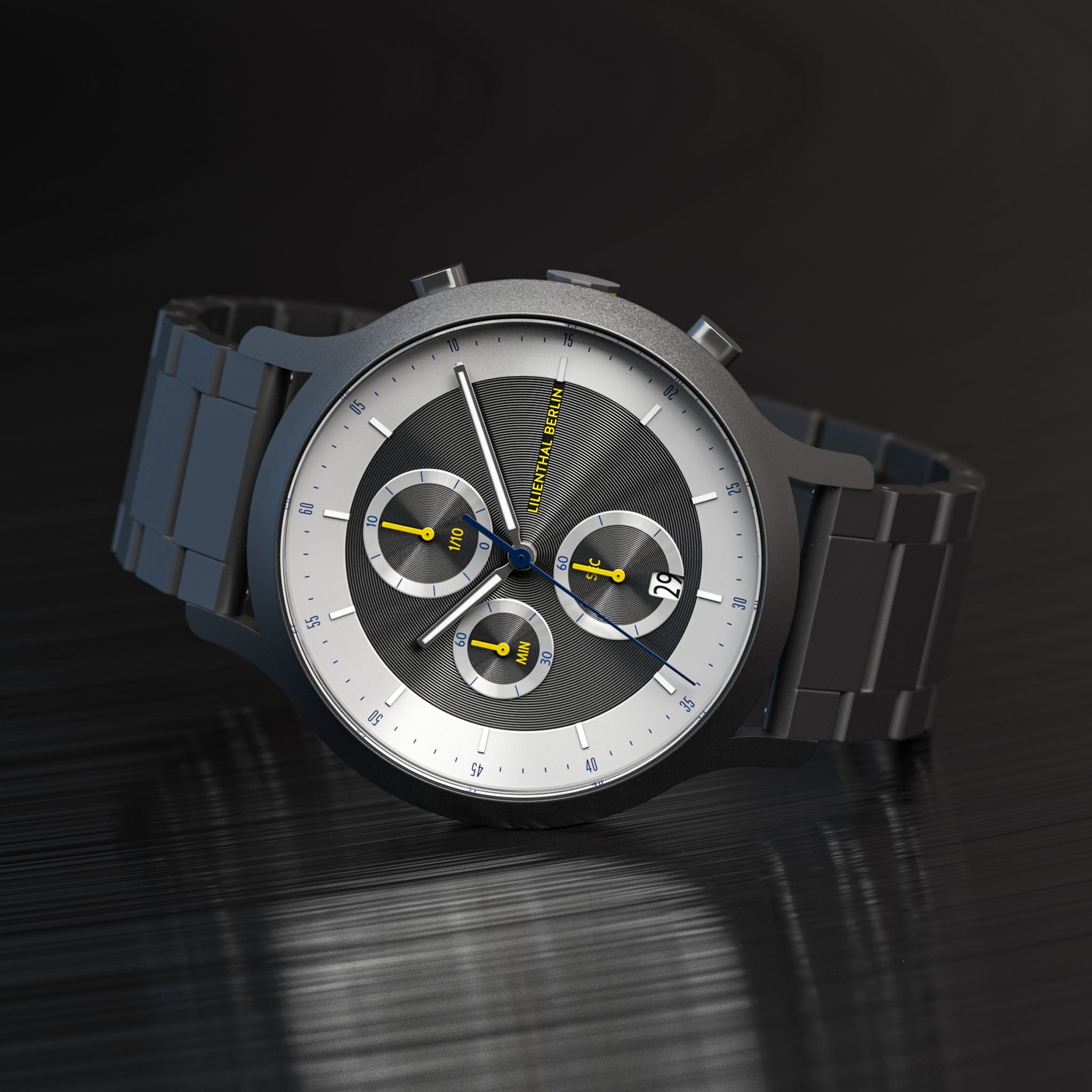 Chronograph LP Dark Silver White - Lilienthal Berlin