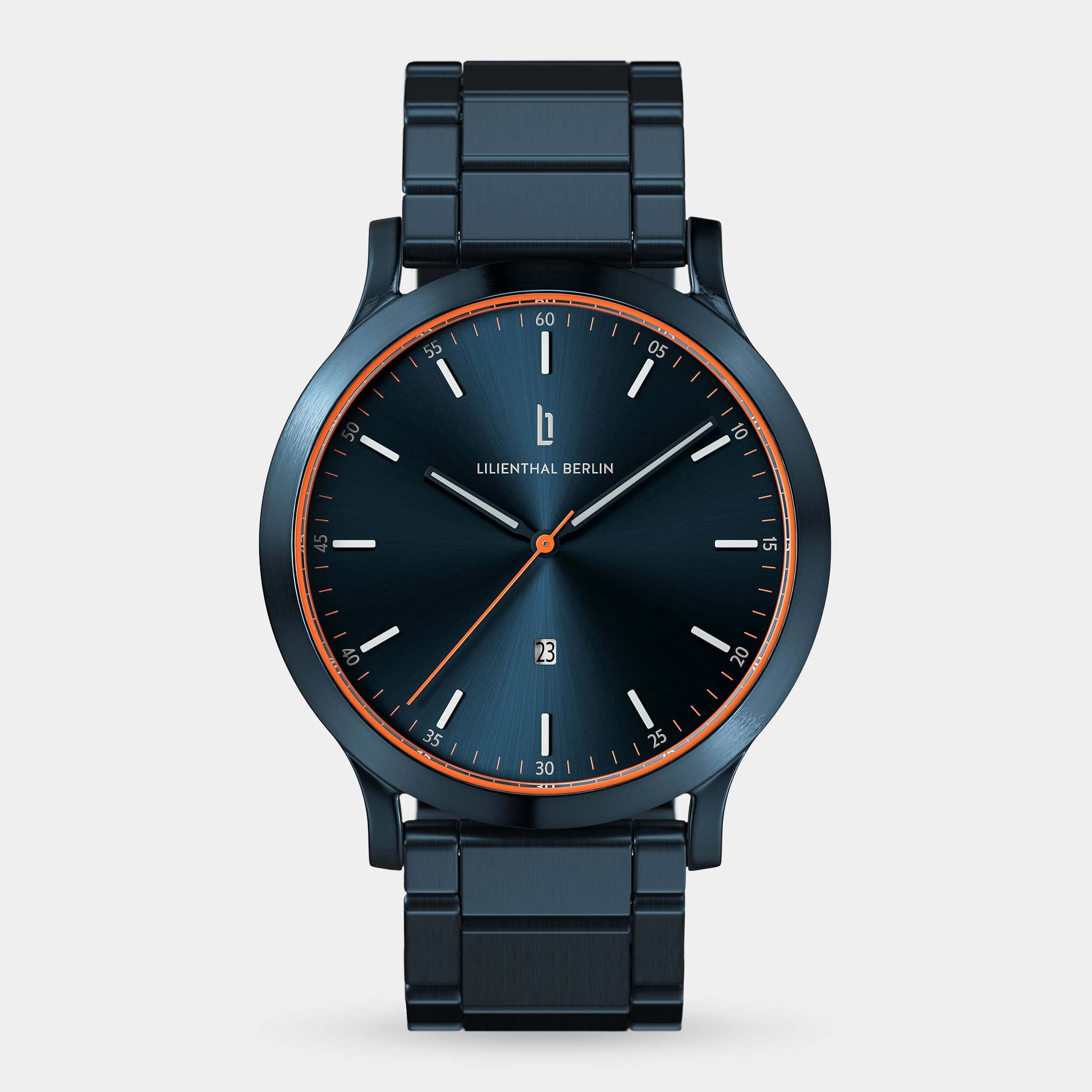 Huxley Blue Orange Stainless steel Blue Brushed – Lilienthal