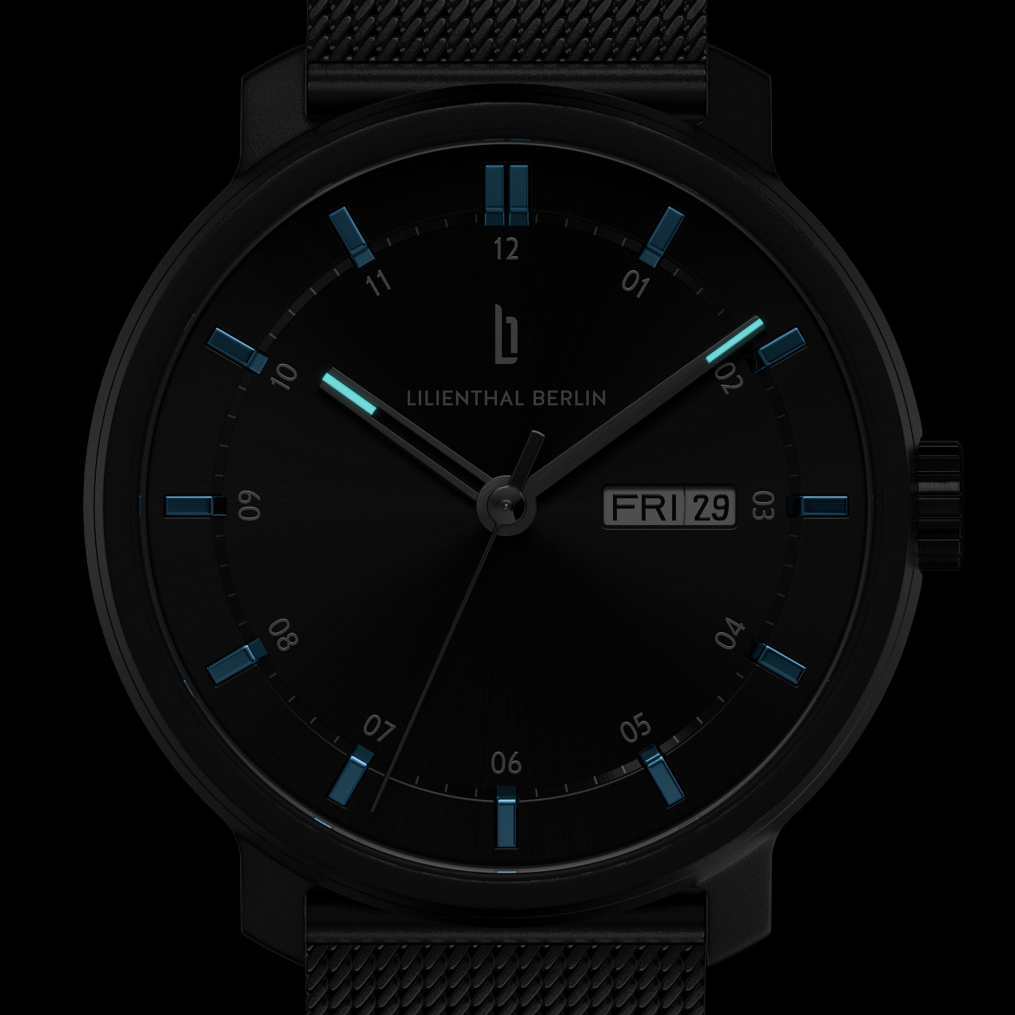 Neolux Day Date Black Blue - Lilienthal Berlin