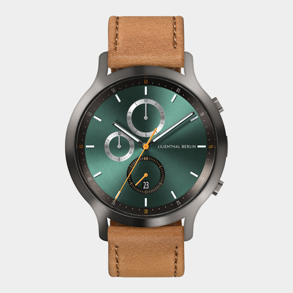 Lilienthal Berlin Chronograph Getaway Green Leather Black Ndash Lilienthal Berlin North America