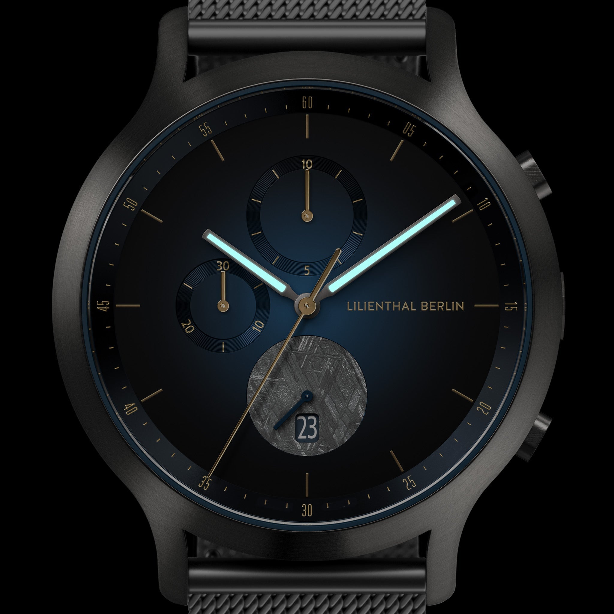 Chronograph Meteorite III Mesh Anthracite Brushed