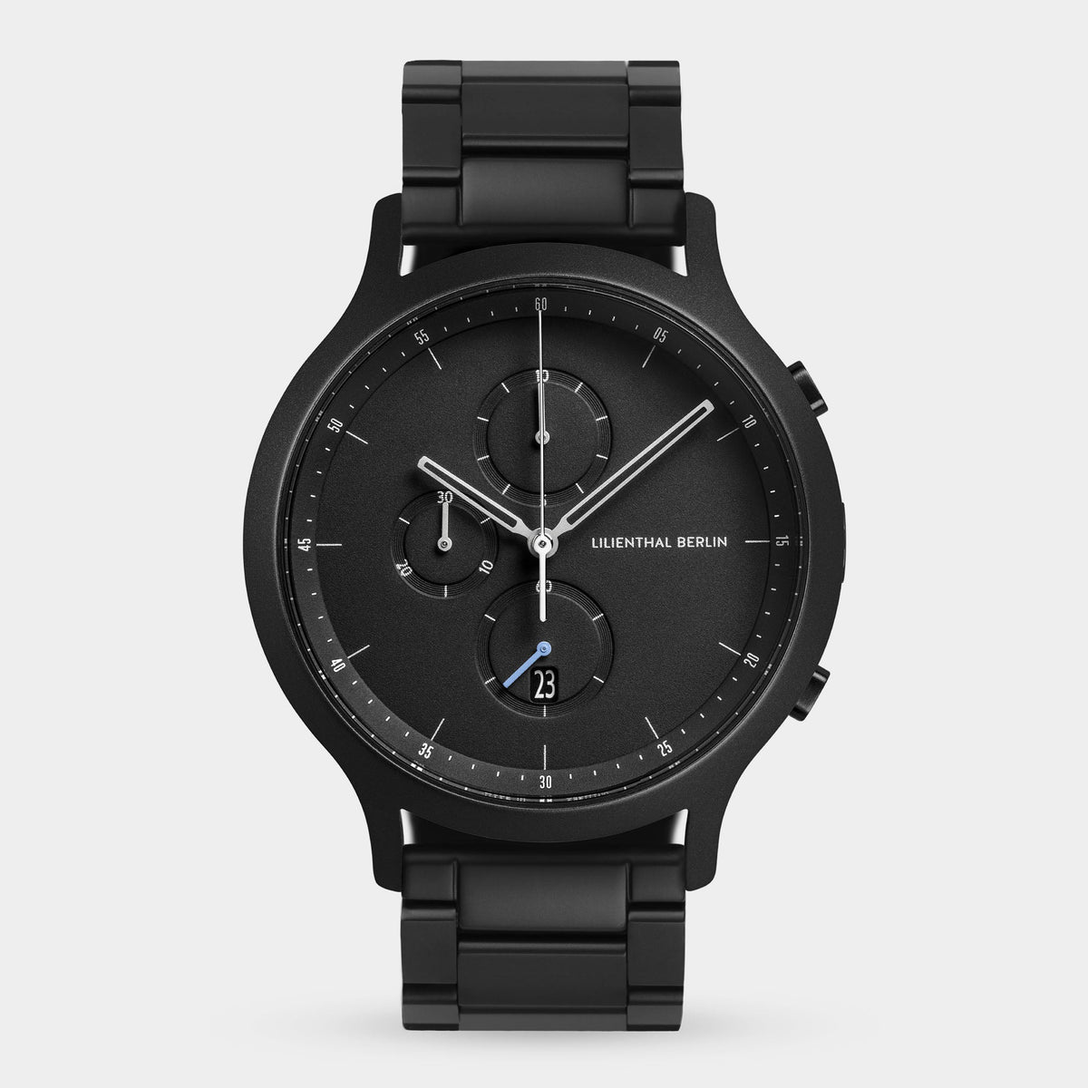 Lilienthal Berlin Chronograph All Black Leather Dark Brown Ndash Lilienthal Berlin North America