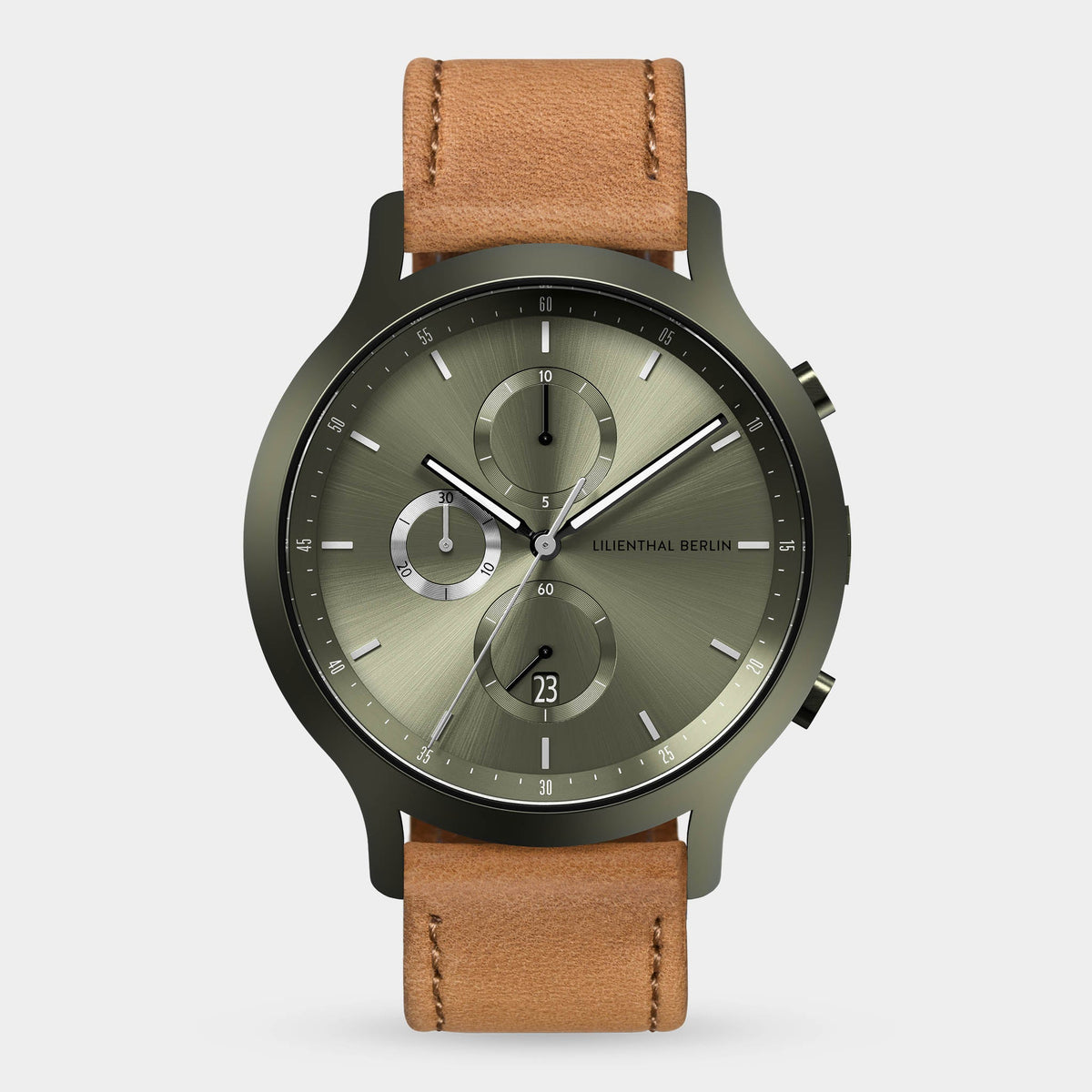Lilienthal Berlin Chronograph Terra Leather Black Ndash Lilienthal Berlin North America
