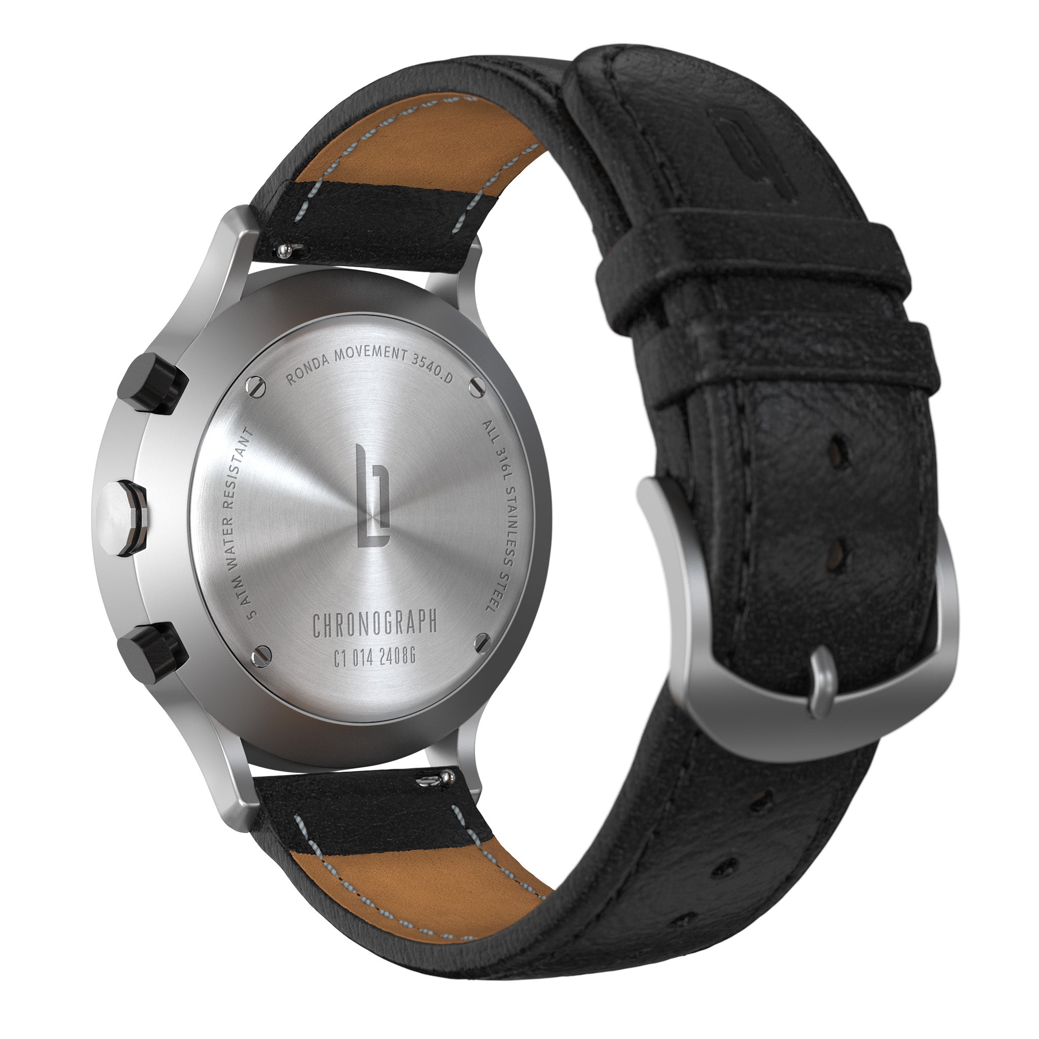 Chronograph Remix II Leather Black – Lilienthal Berlin - North America