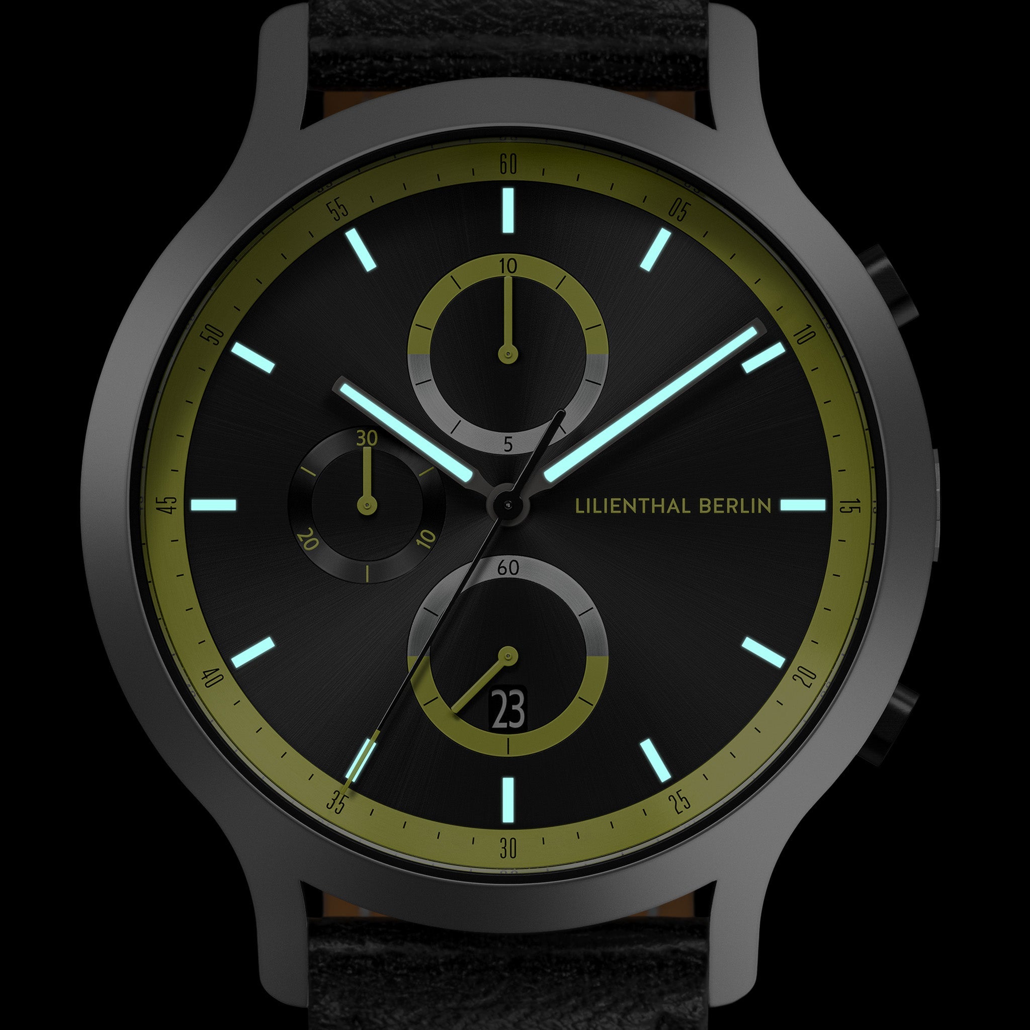 Chronograph Remix II Leather Black – Lilienthal Berlin - North America