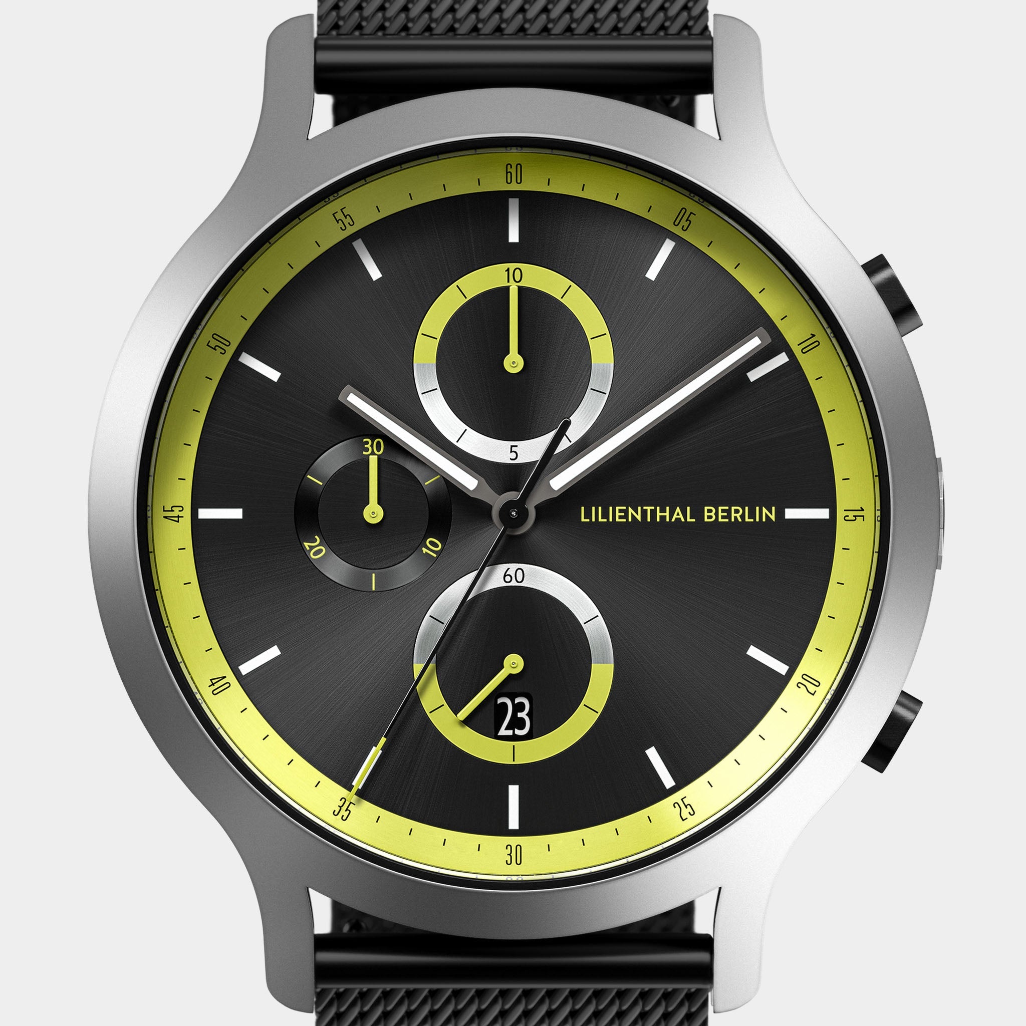 Chronograph Remix II Mesh Black Matte – Lilienthal Berlin - North