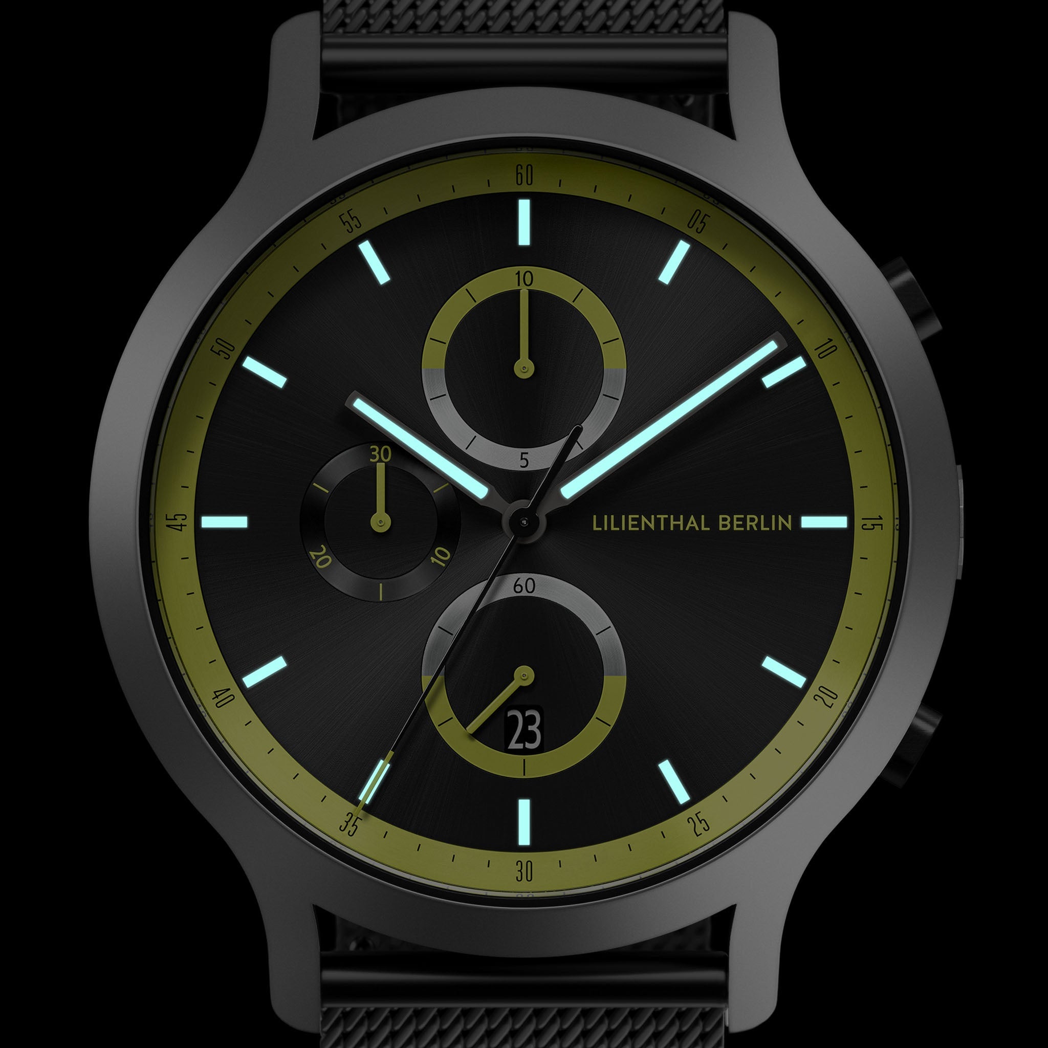 Chronograph Remix II Mesh Black Matte – Lilienthal Berlin - North