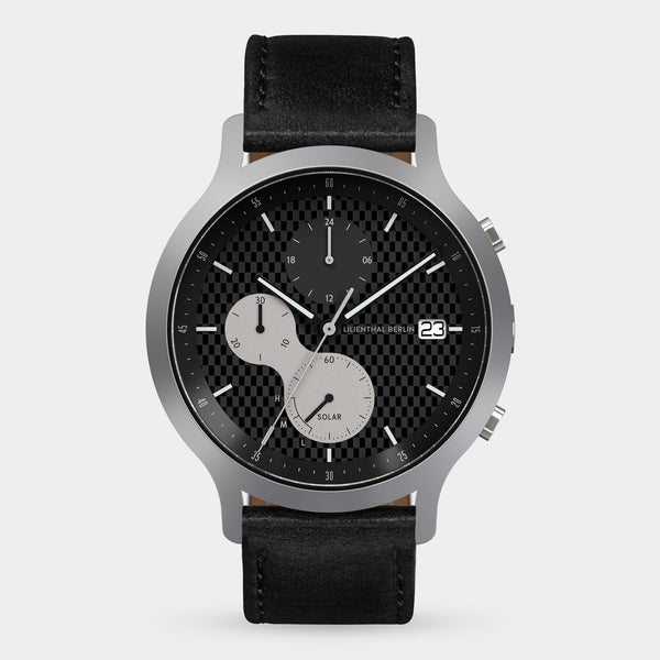 Chronograph Solar III Leather Black – Lilienthal Berlin - North