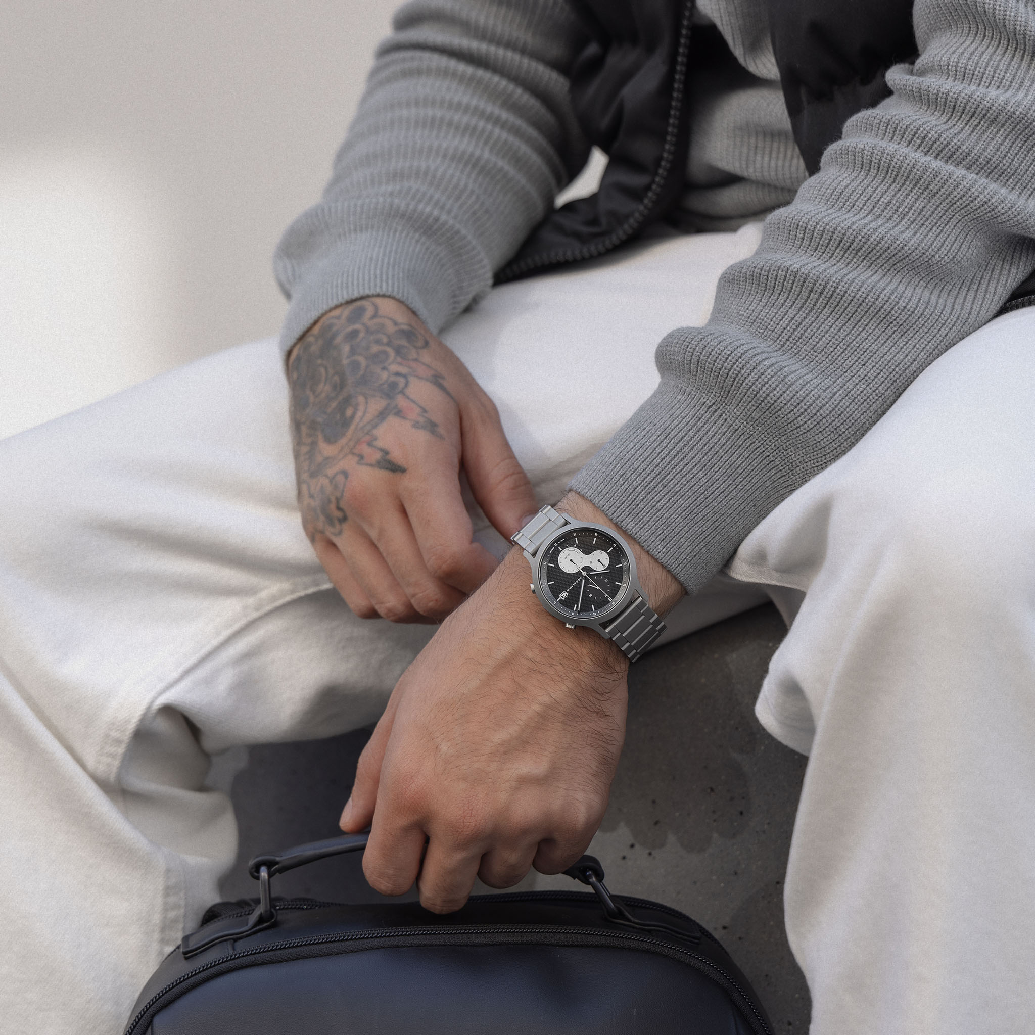 Chronograph Solar III Leather Black – Lilienthal Berlin - North