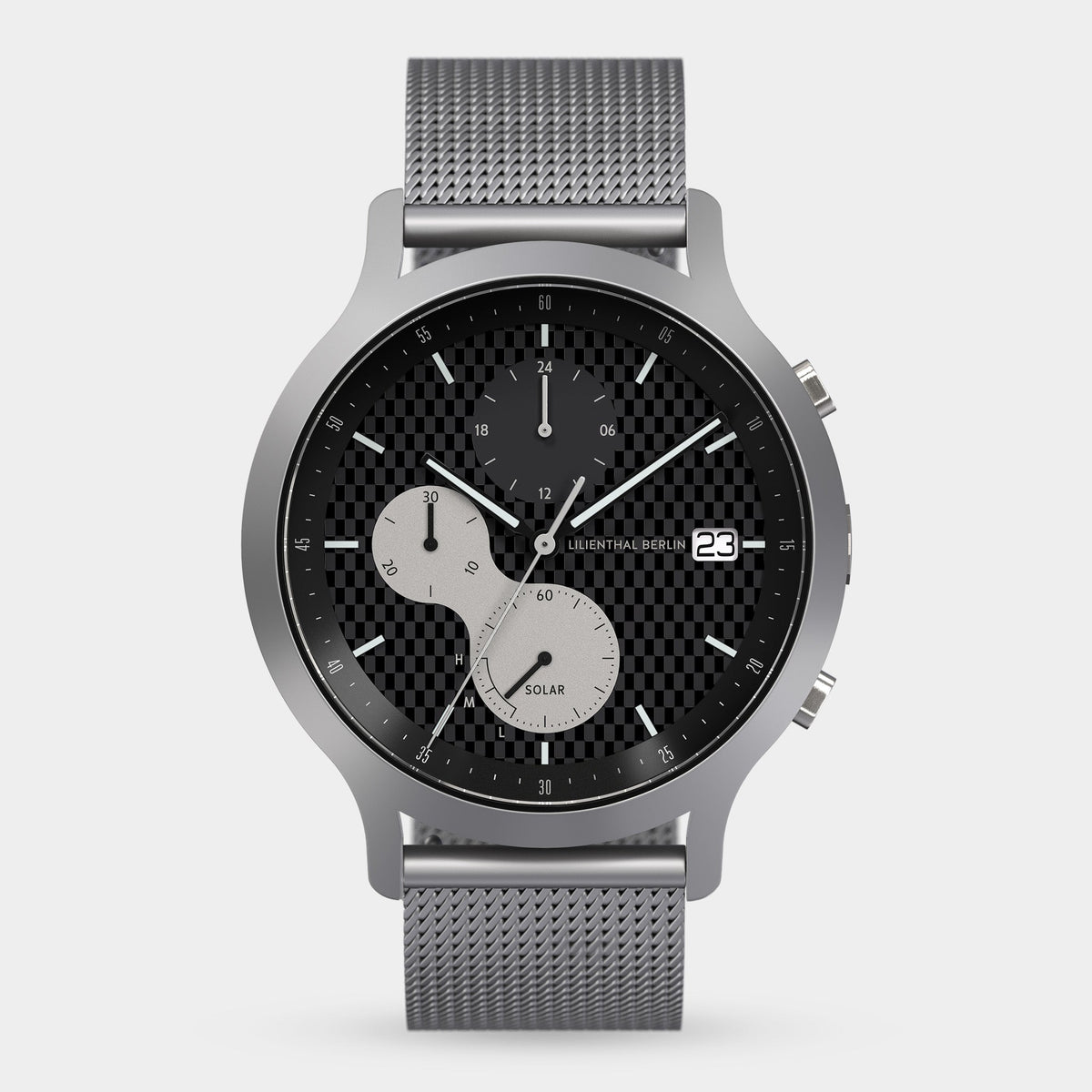 Lilienthal Berlin Chronograph — With Solar Cell and Superluminova Details