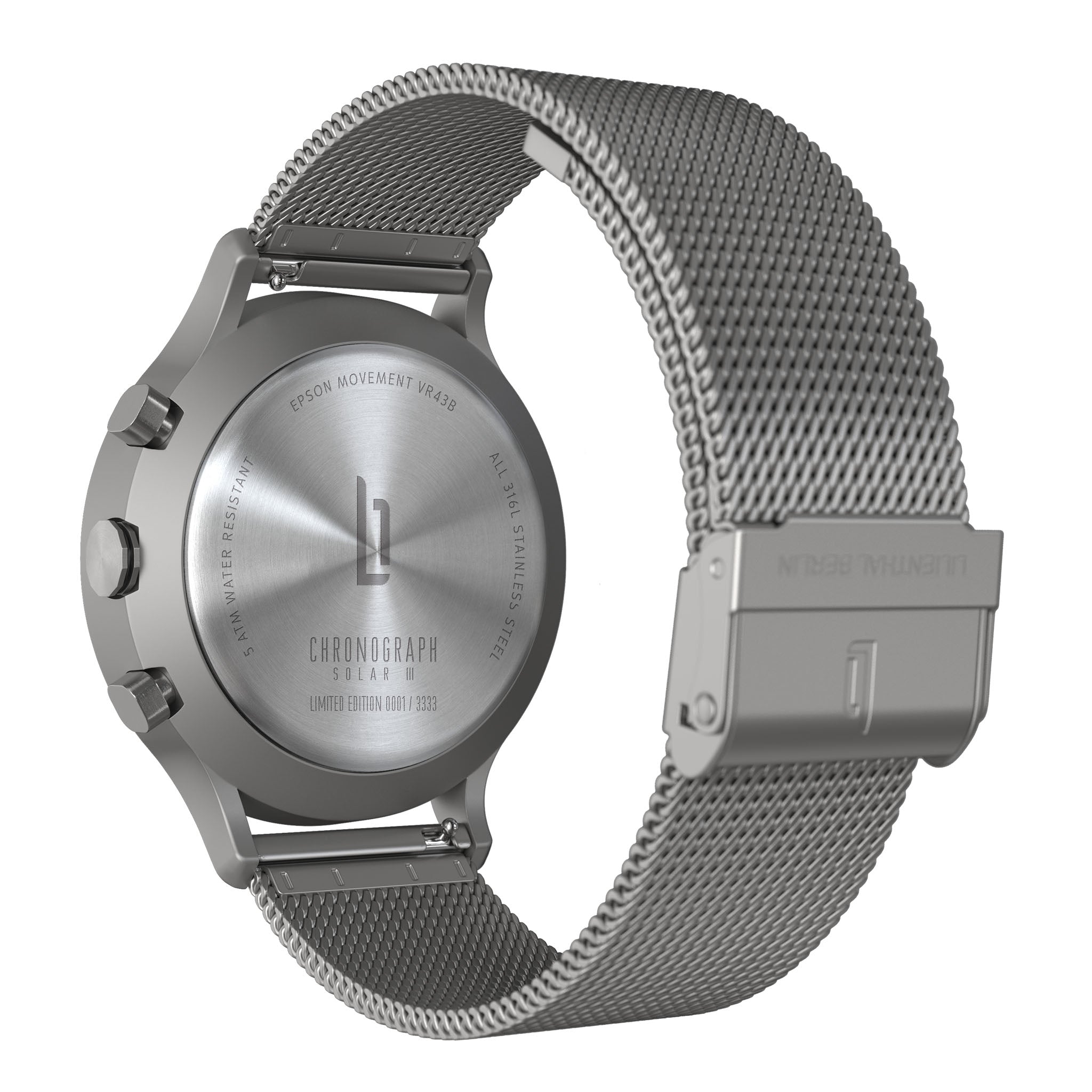 Chronograph Limited Edition Solar III Mesh Silver Matte
