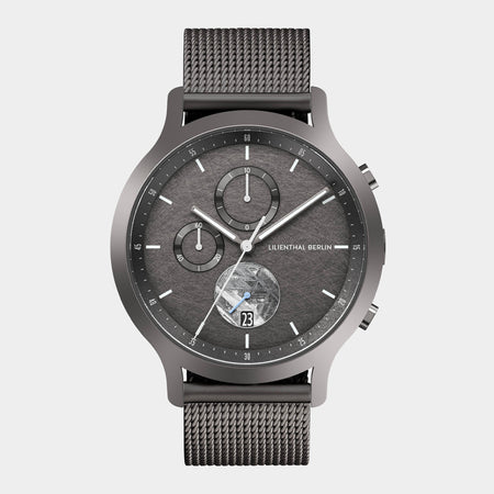 Chronograph Meteorite - Cosmic Gray - Mesh Anthracite – Lilienthal