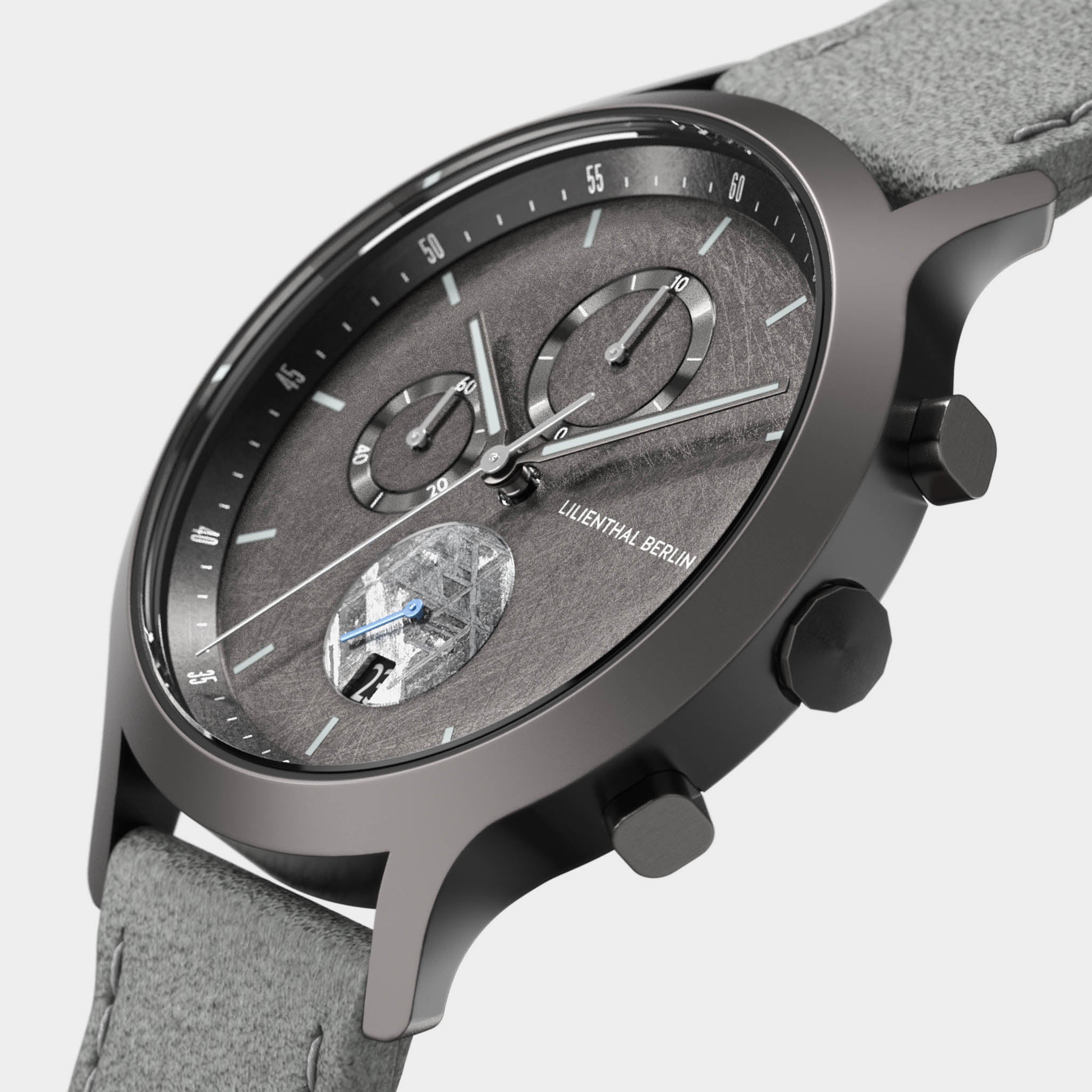 Chronograph Meteorite - Cosmic Gray - Mesh Anthracite – Lilienthal