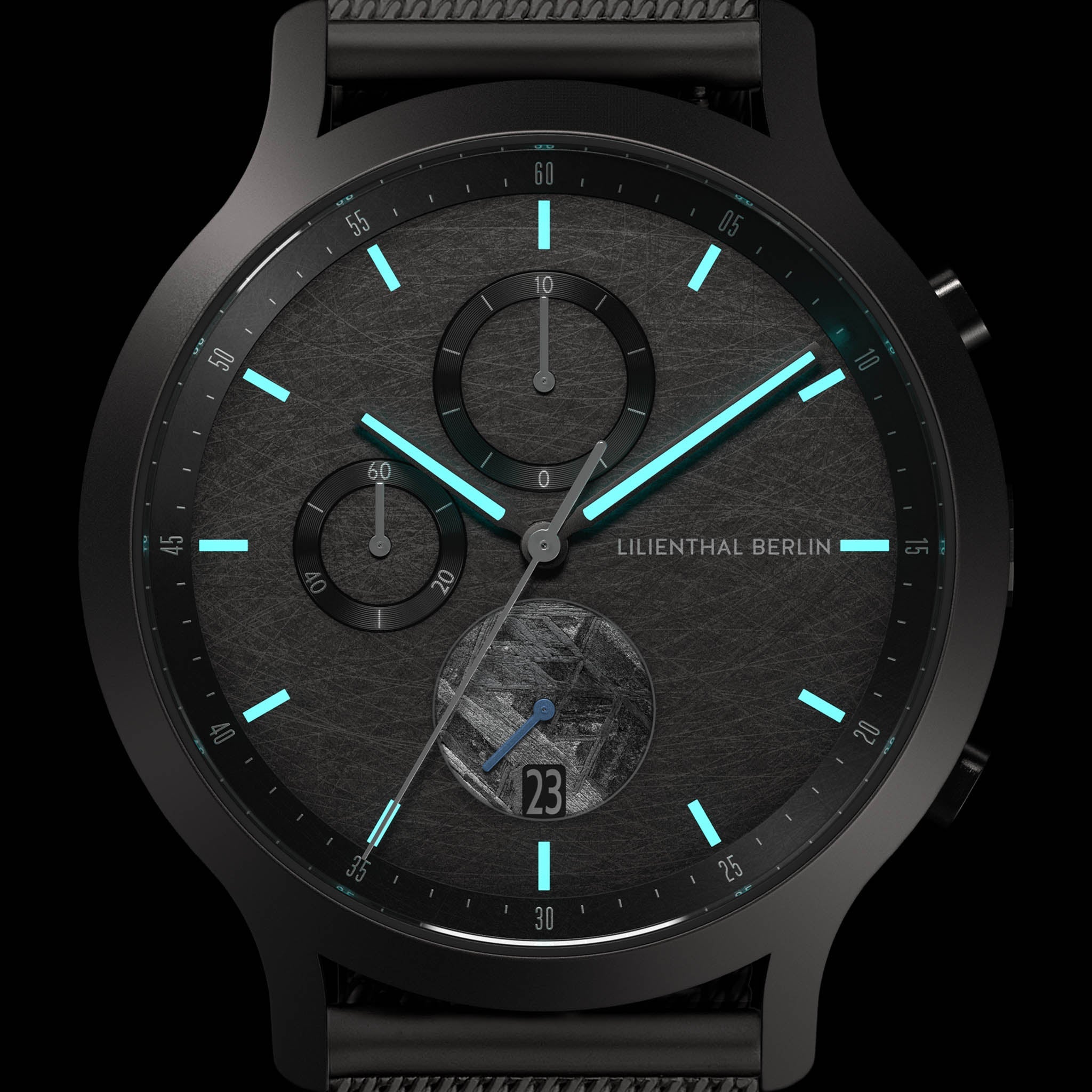 Chronograph Meteorite - Cosmic Gray - Mesh Anthracite – Lilienthal