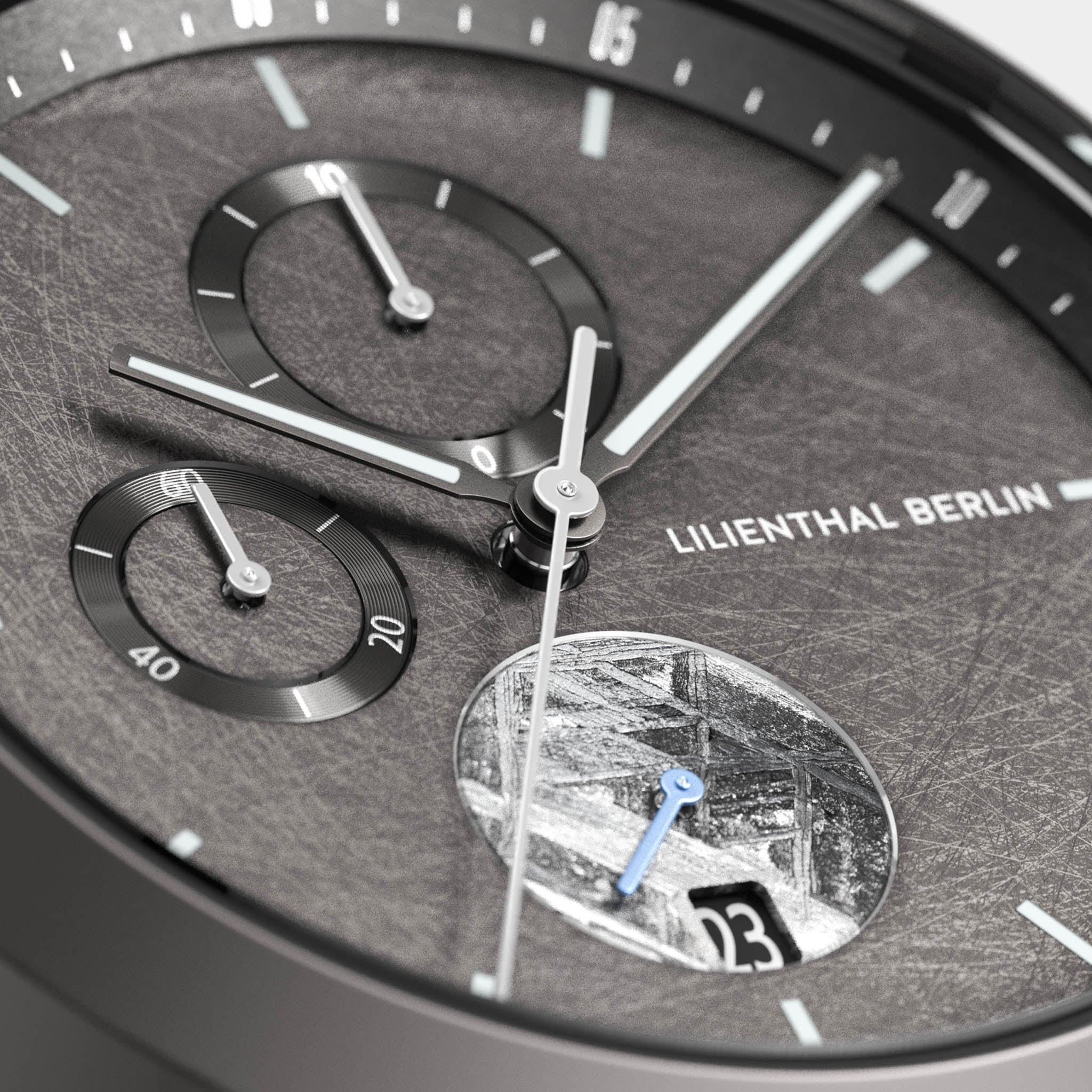 Chronograph Meteorite - Cosmic Gray - Mesh Anthracite – Lilienthal