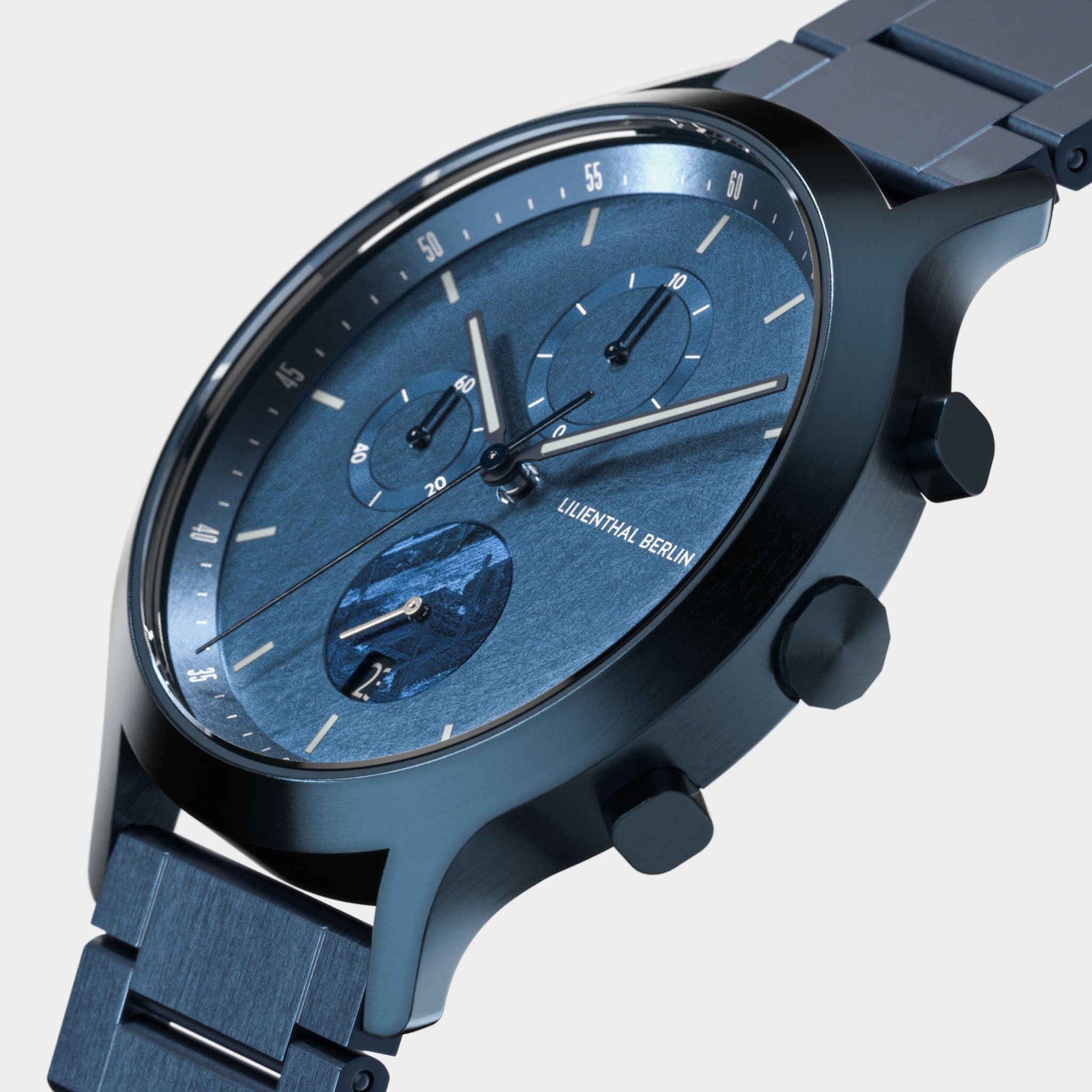 Chronograph Meteorite Stellar Blue - Stainless Steel Blue