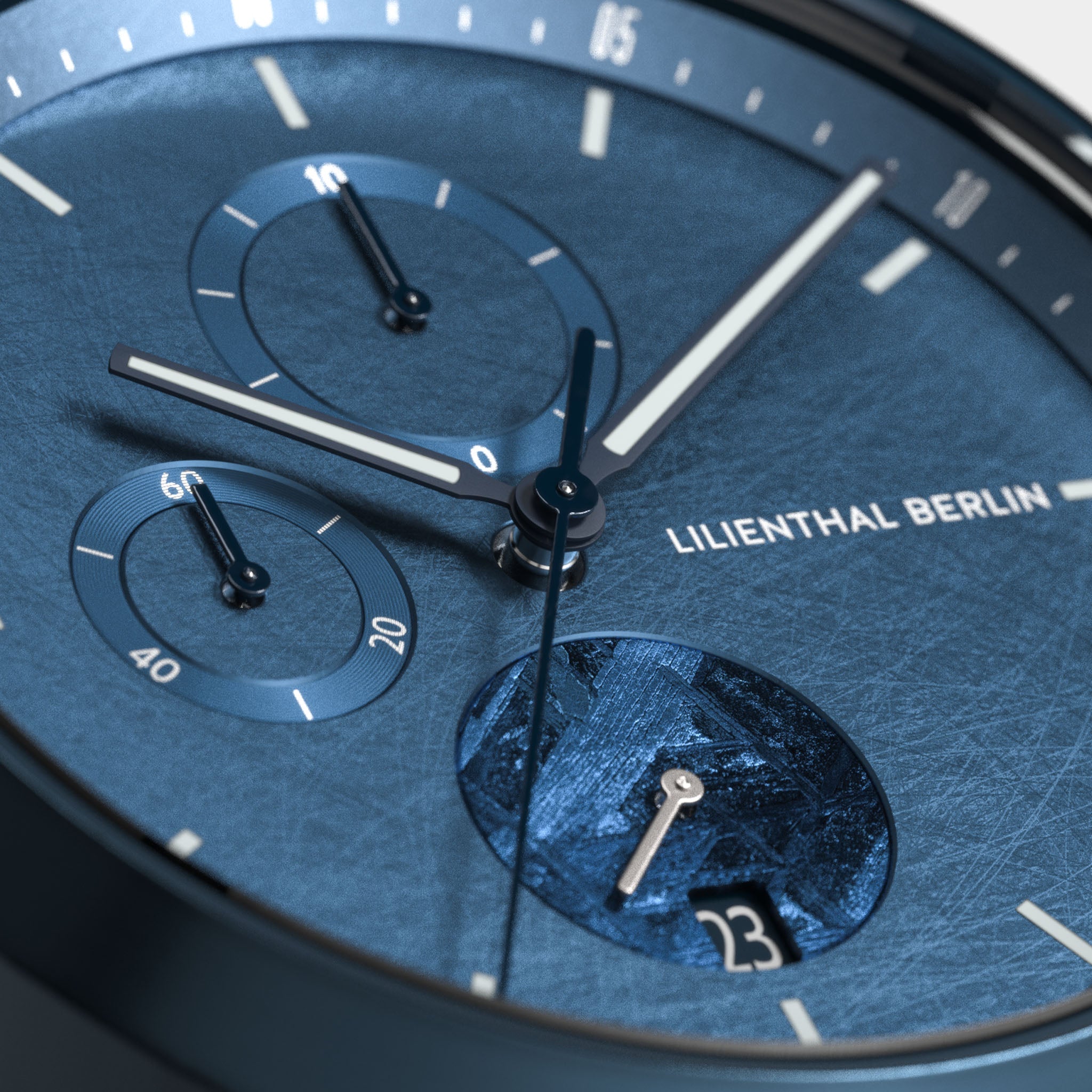 Chronograph Meteorite Stellar Blue - Stainless Steel Blue