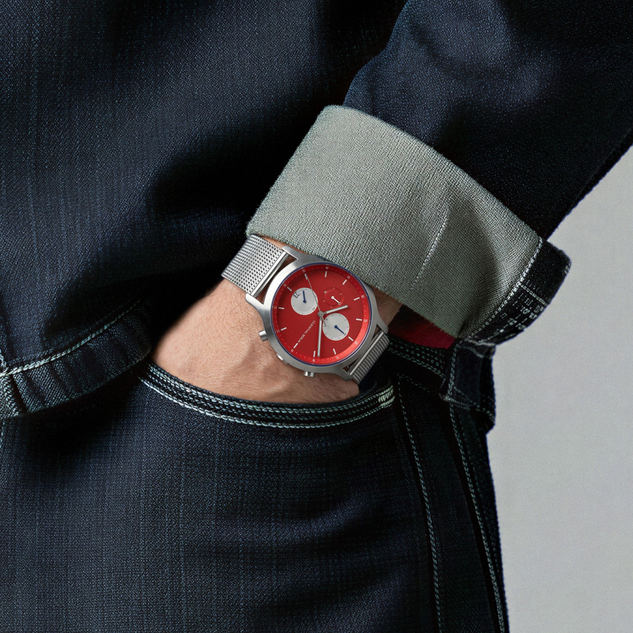 Chronograph Line 3 Mesh Silver – Lilienthal Berlin - North America