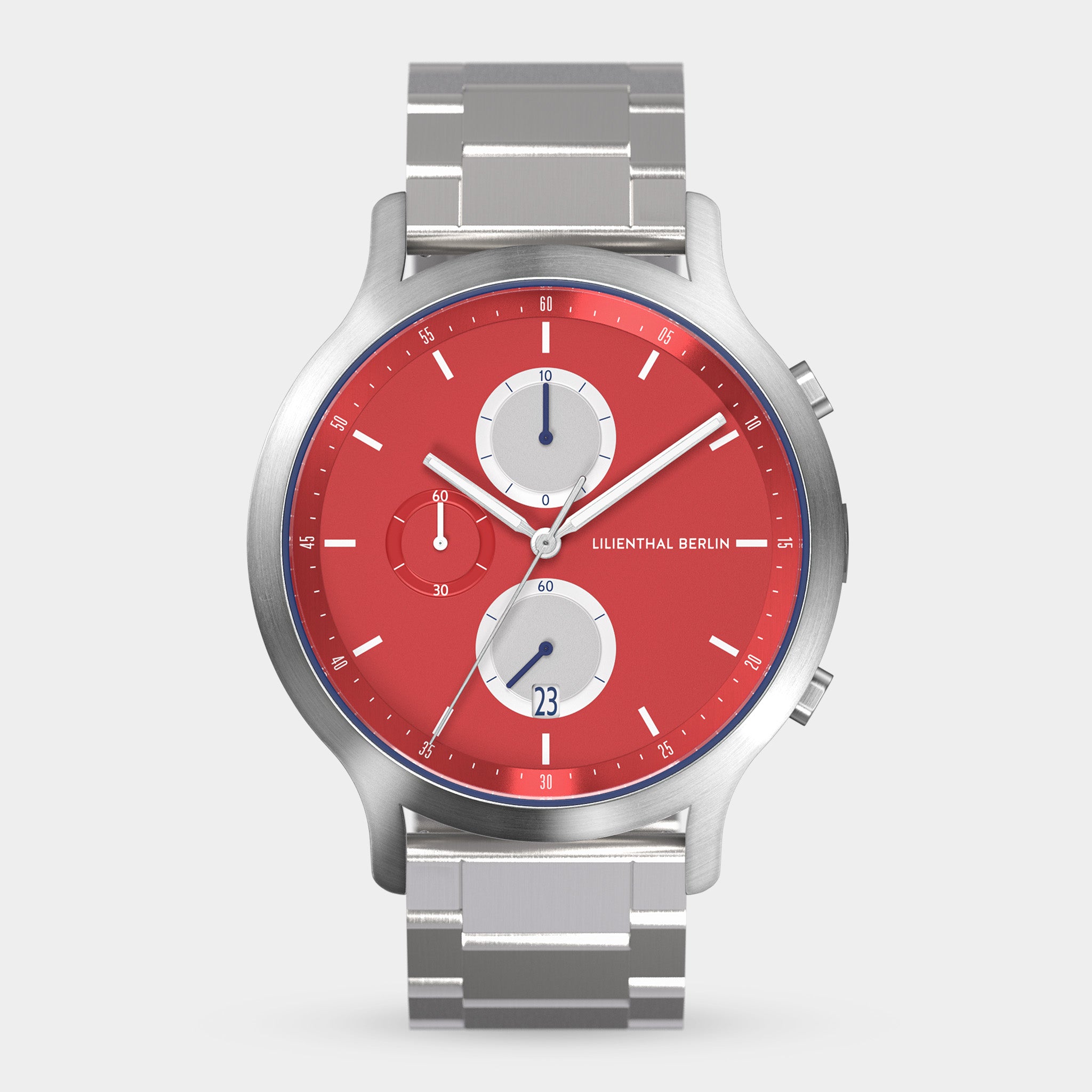 Chronograph Line 3 Stainless Steel Silver – Lilienthal Berlin