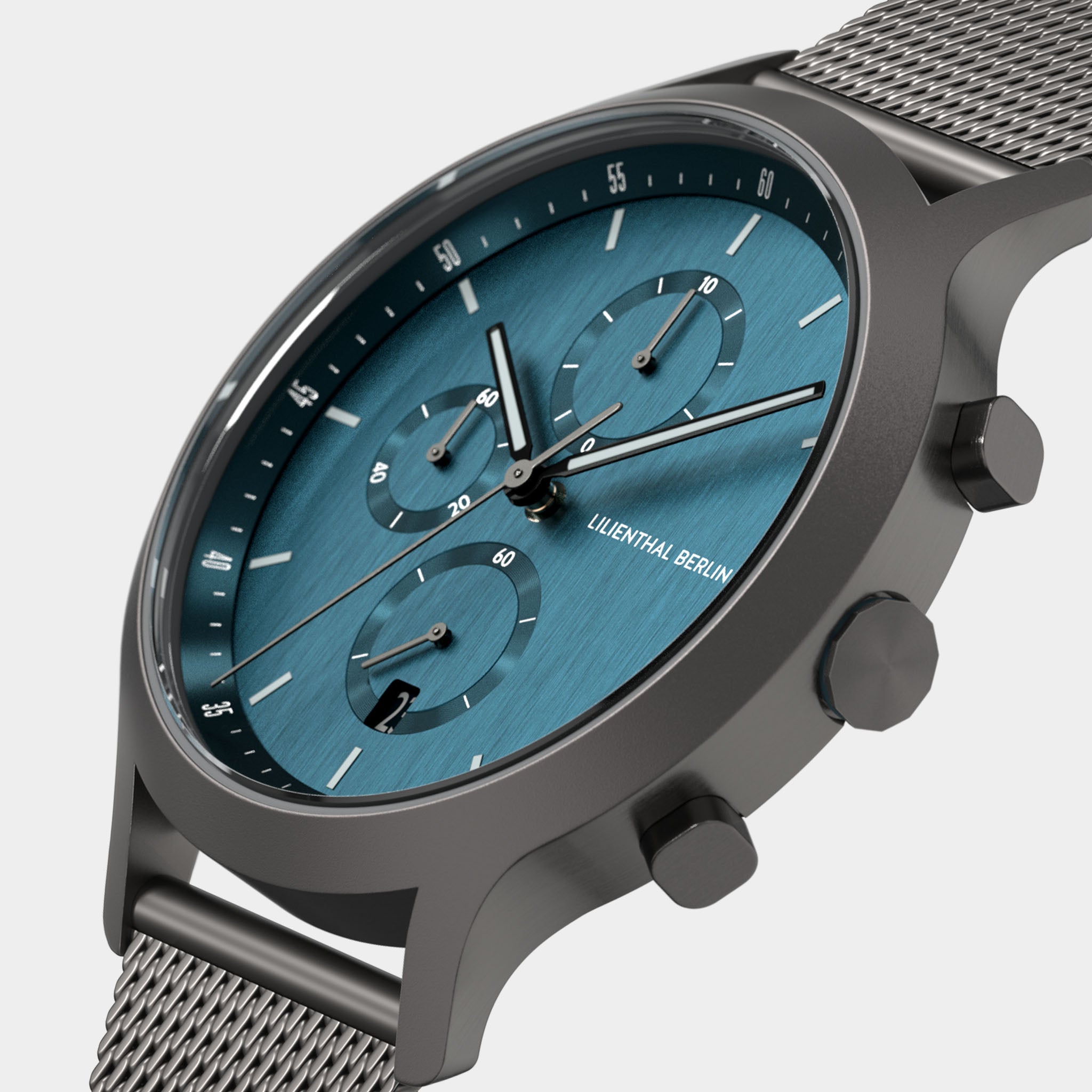 Chronograph Myth - Mesh Anthracite Matte – Lilienthal Berlin