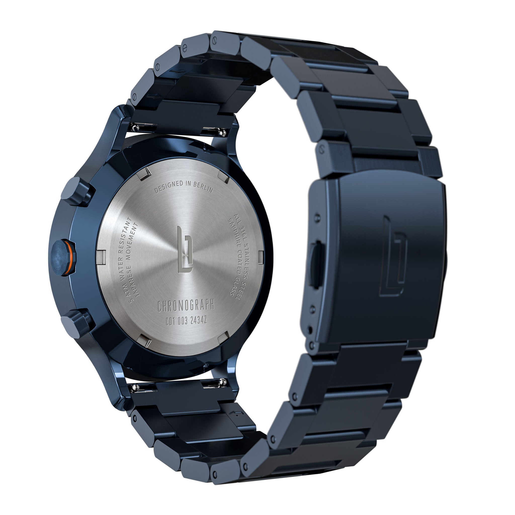 Chronograph LP Blue Silver Stainless steel Blue Brushed