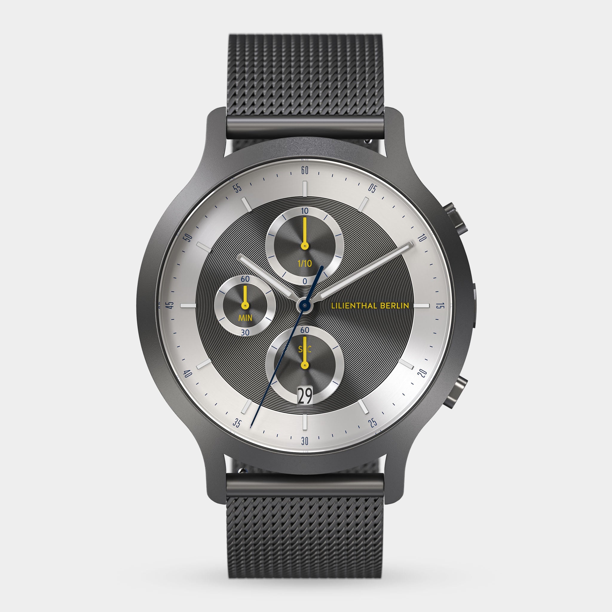 Chronograph LP Dark Silver White Mesh Anthracite Matte