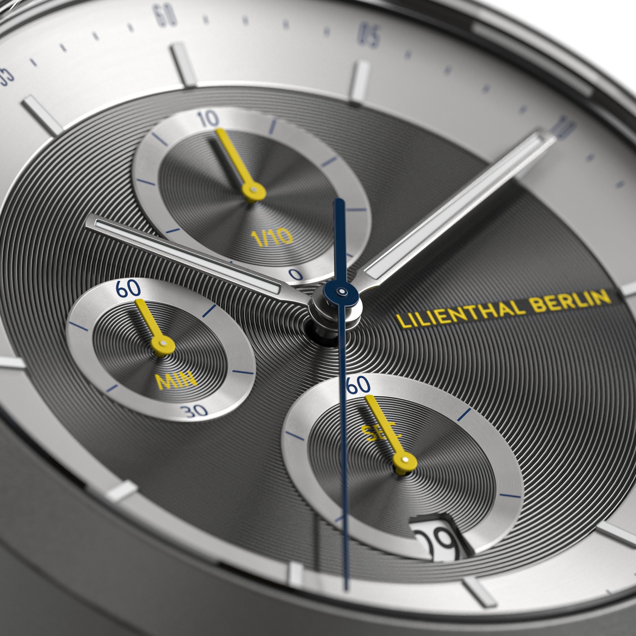 Chronograph LP Dark Silver White Mesh Anthracite Matte