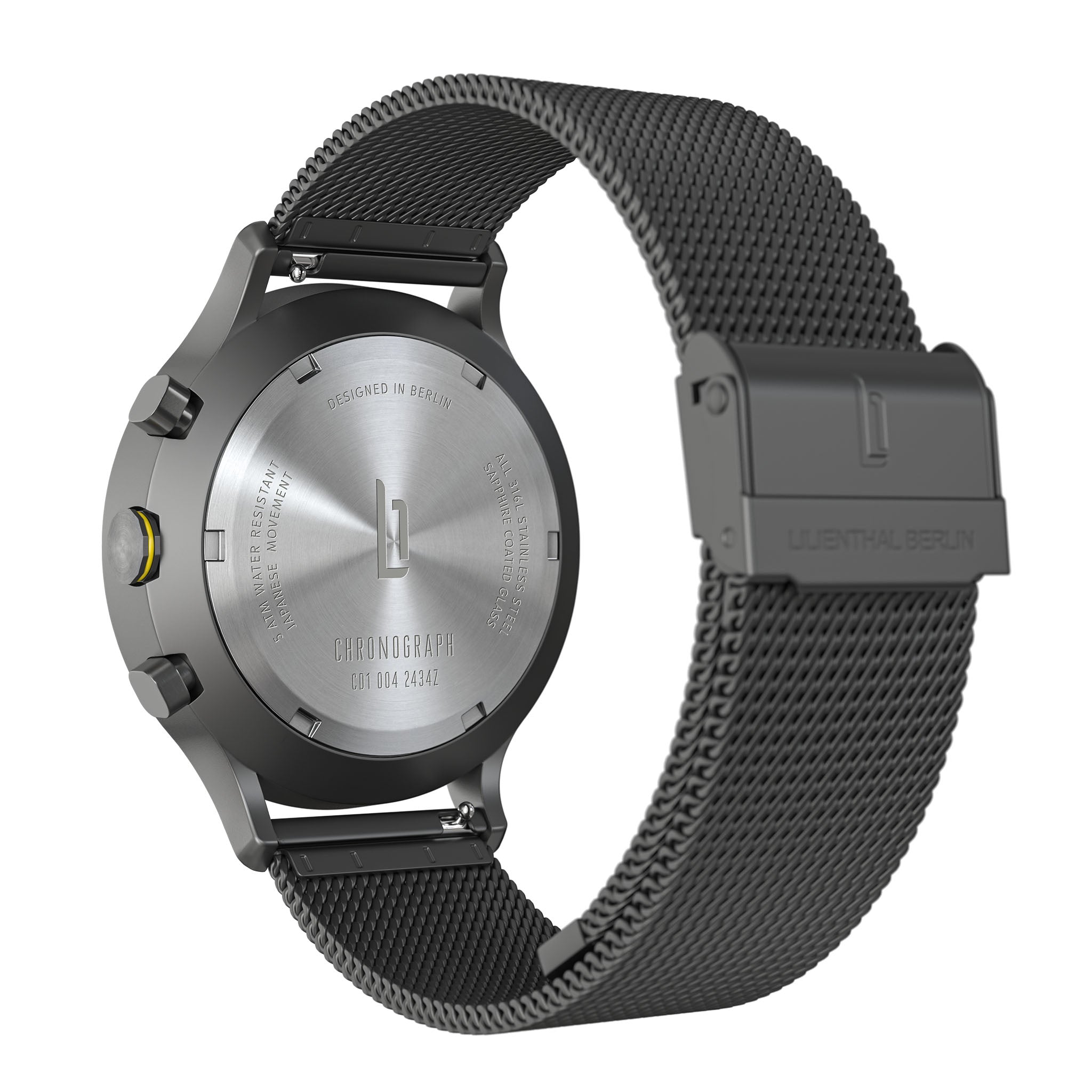 Chronograph LP Dark Silver White Mesh Anthracite Matte