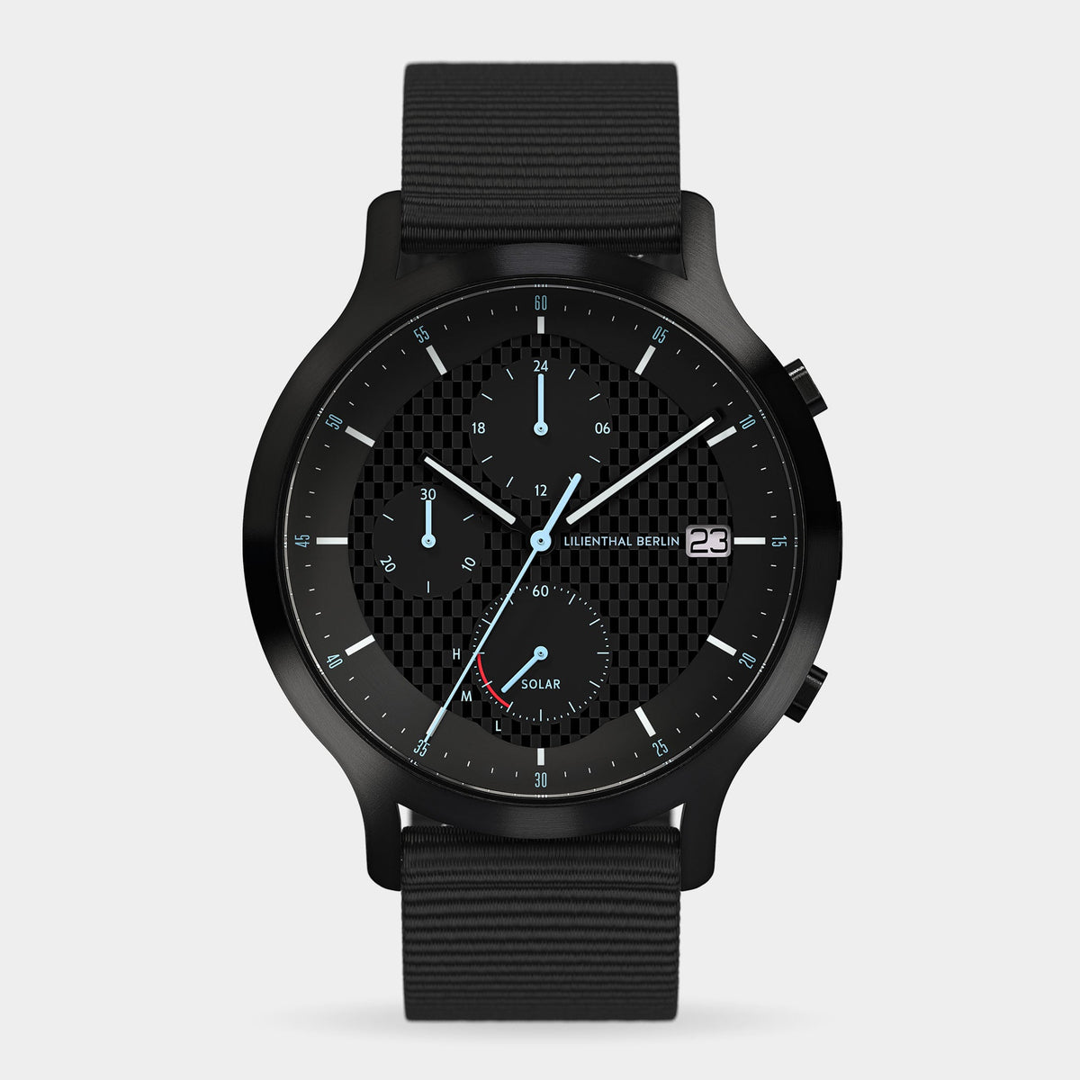 Lilienthal Berlin Chronograph Solar I Textile Black Ndash Lilienthal Berlin North America