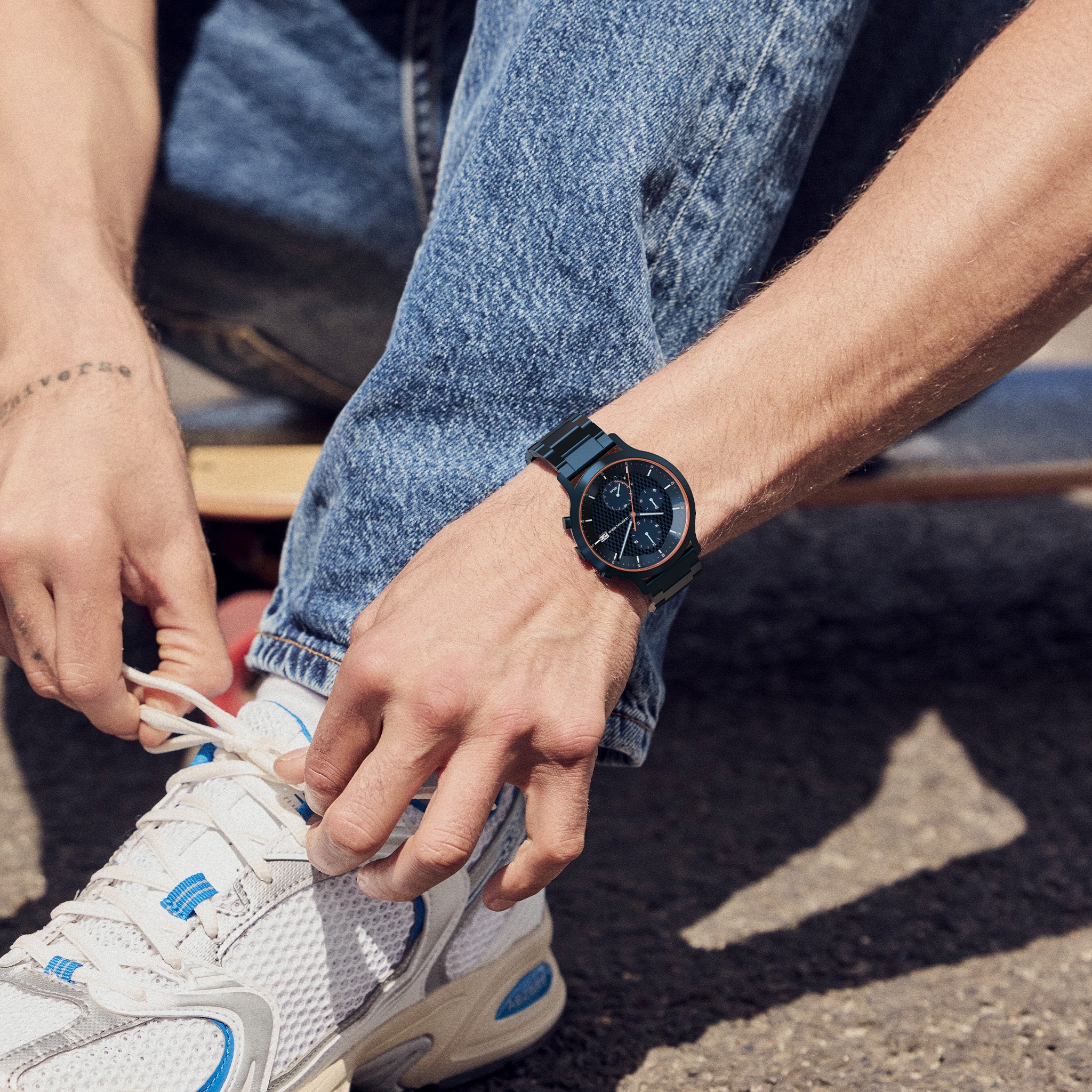 Chronograph Solar IV Stainless Steel Blue Brushed – Lilienthal