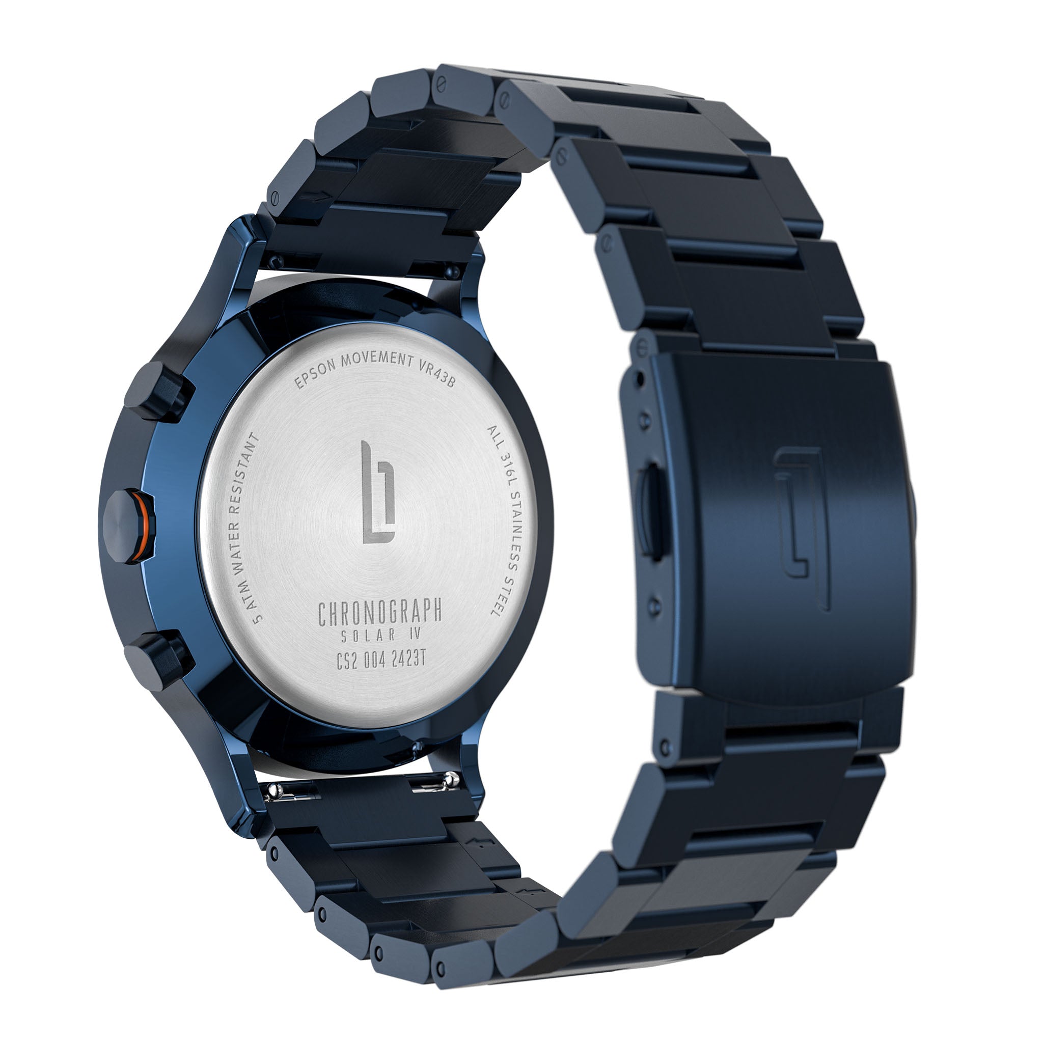 Chronograph Solar IV Stainless Steel Blue Brushed – Lilienthal
