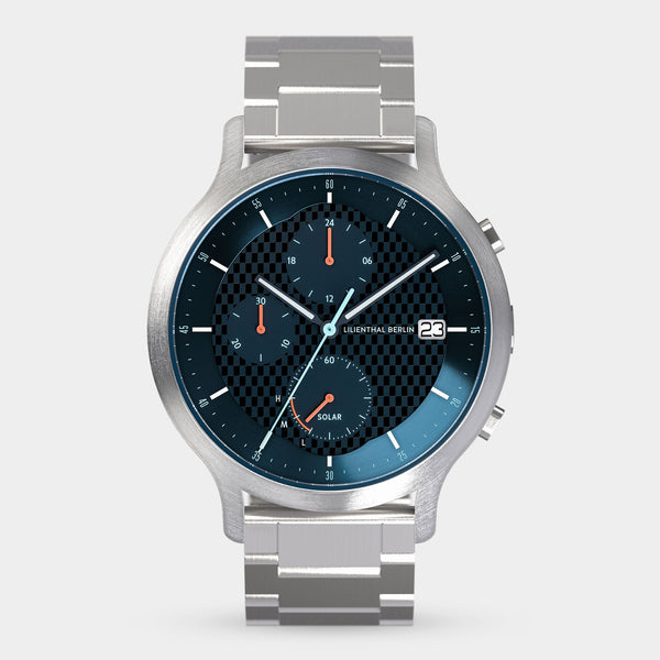 Chronograph Solar V Stainless steel Silver Brushed – Lilienthal