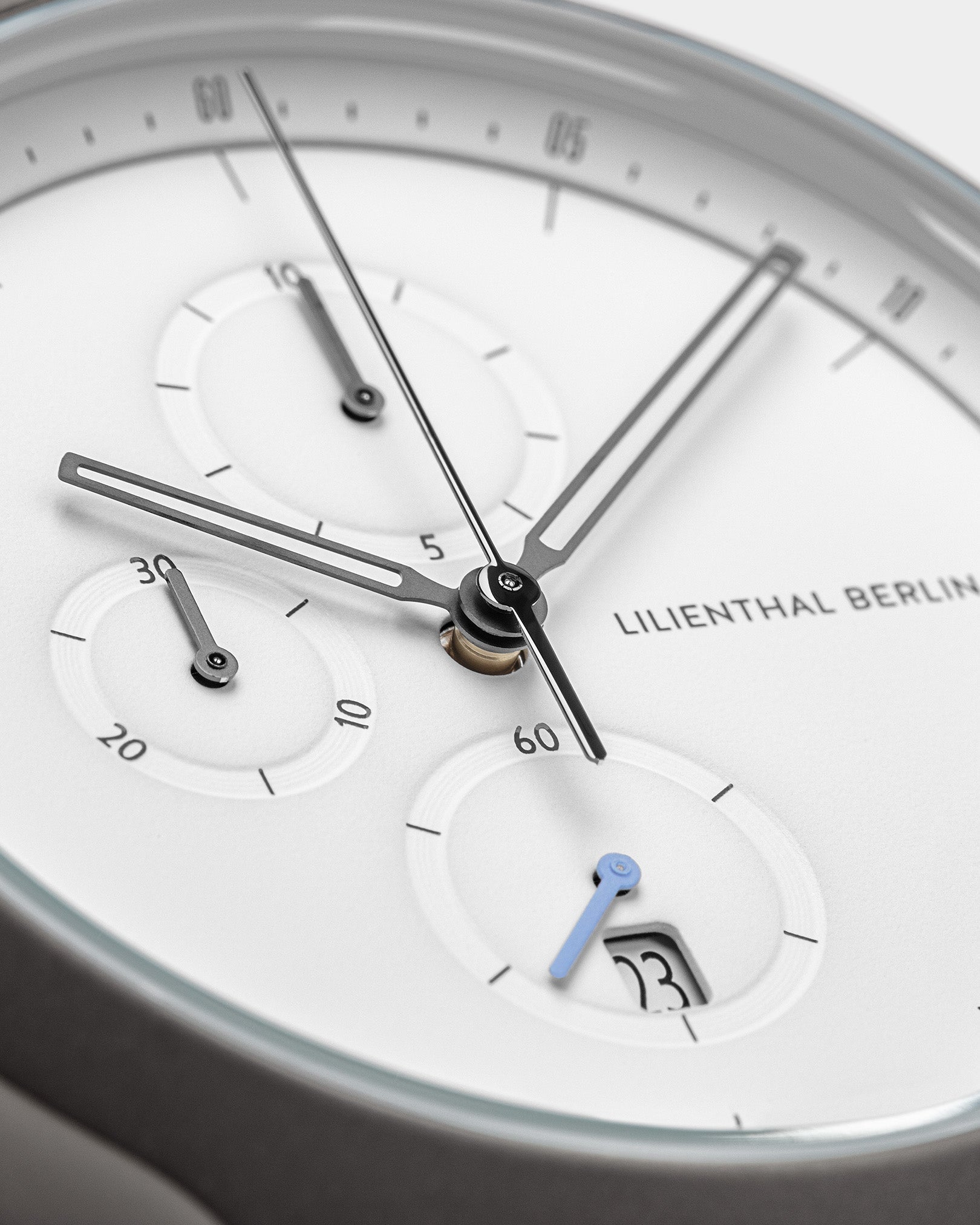 Chronograph Dark Silver White Mesh Anthracite Matte – Lilienthal