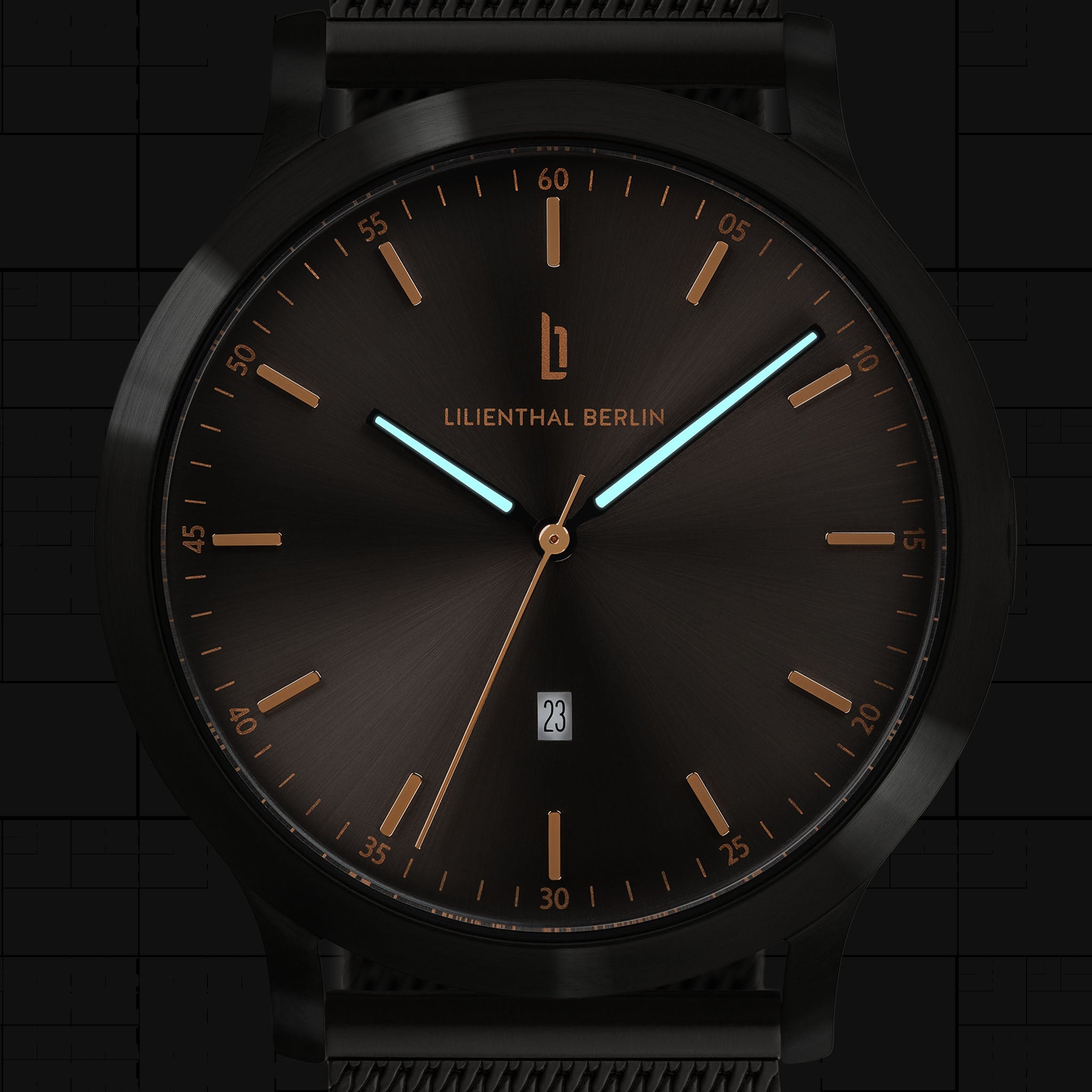 Huxley Black Bronze Leather Black – Lilienthal Berlin - North America