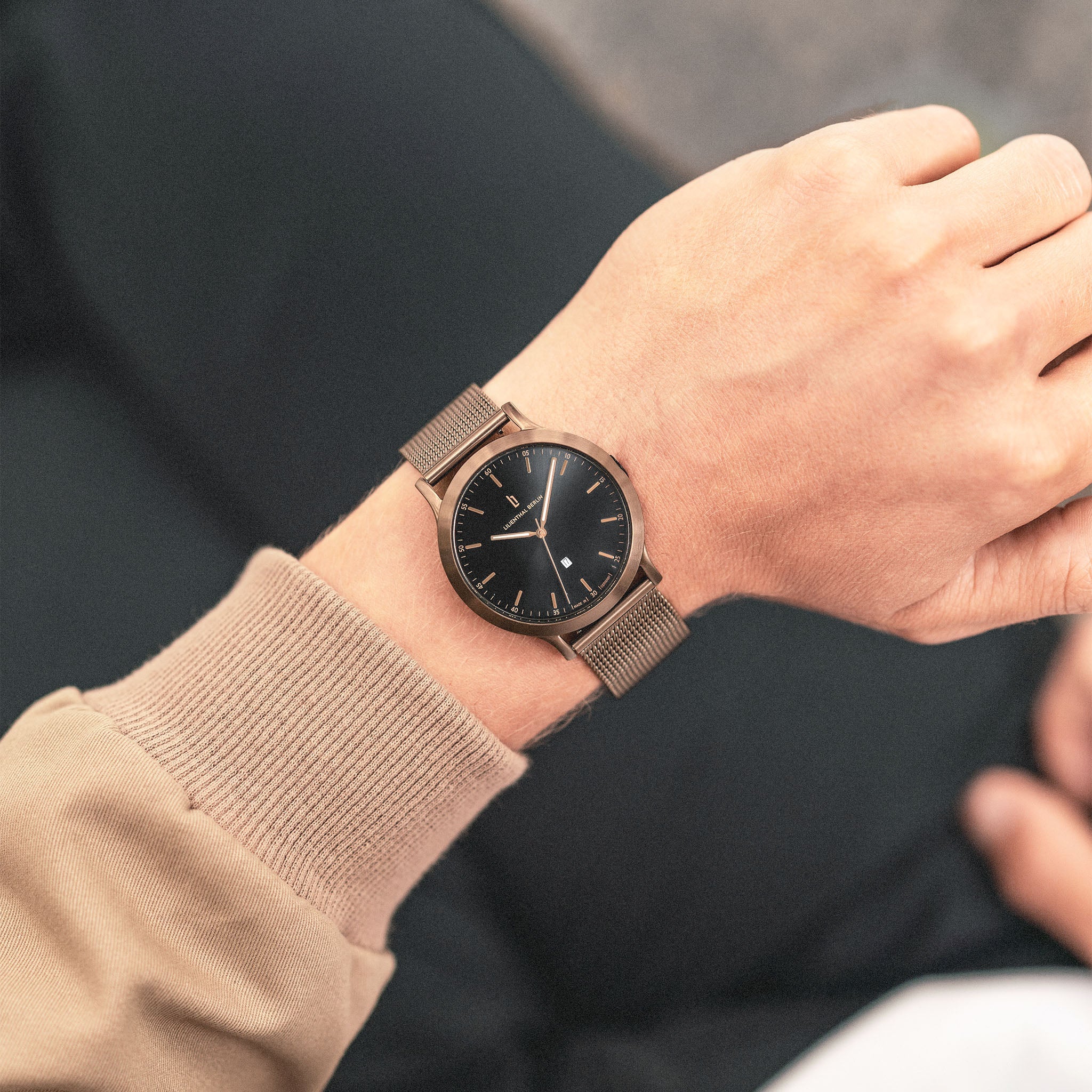Huxley Bronze Black Leather Dark brown – Lilienthal Berlin - North