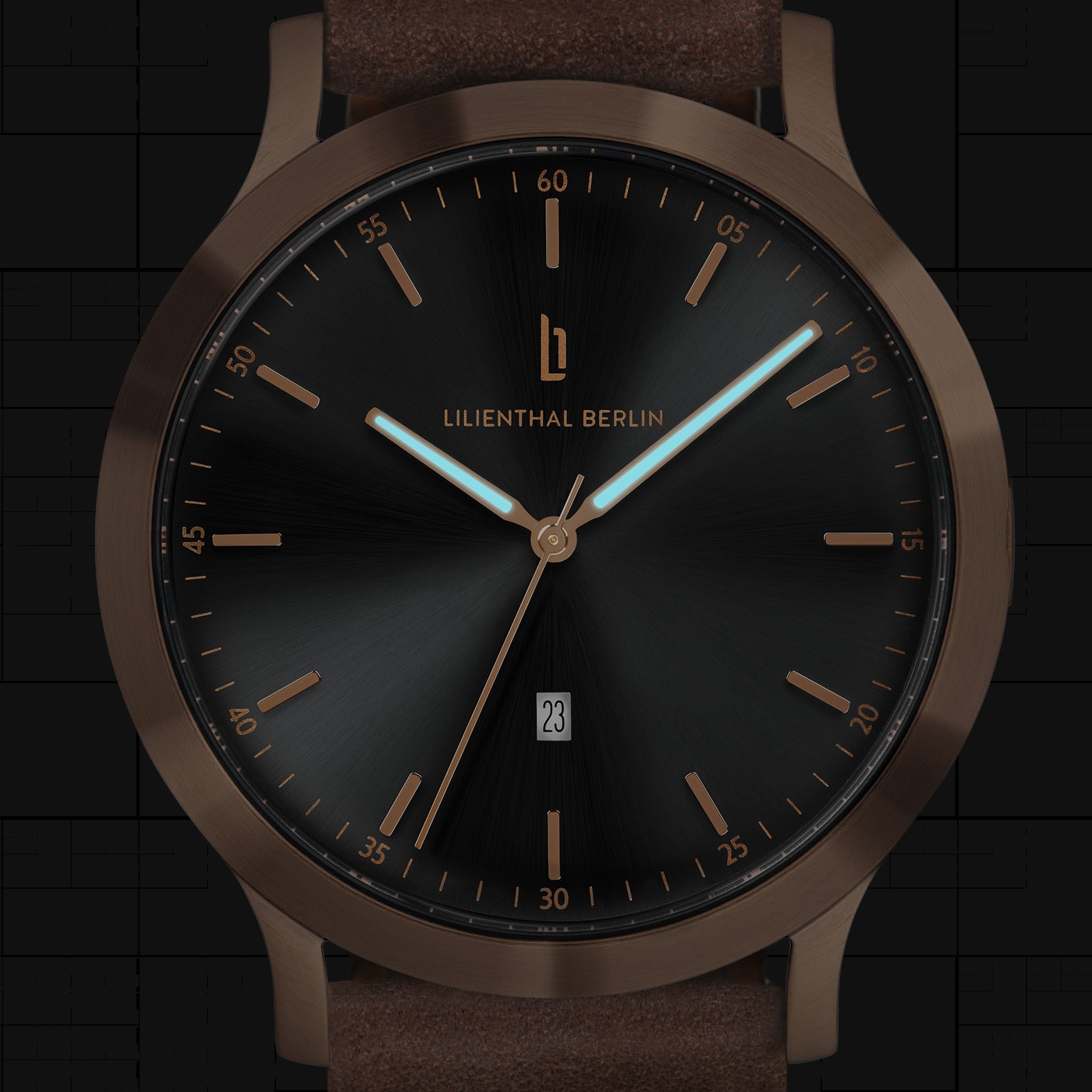 Huxley Bronze Black Leather Dark brown – Lilienthal Berlin - North