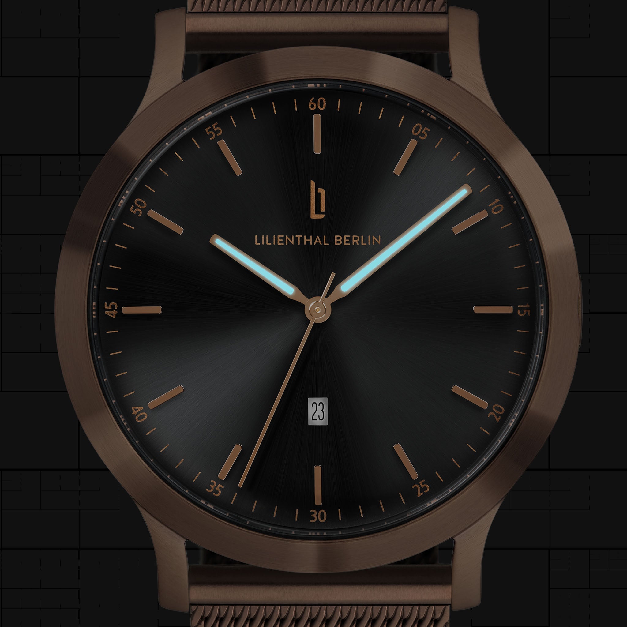 Huxley Bronze Black Mesh Bronze Brushed – Lilienthal Berlin