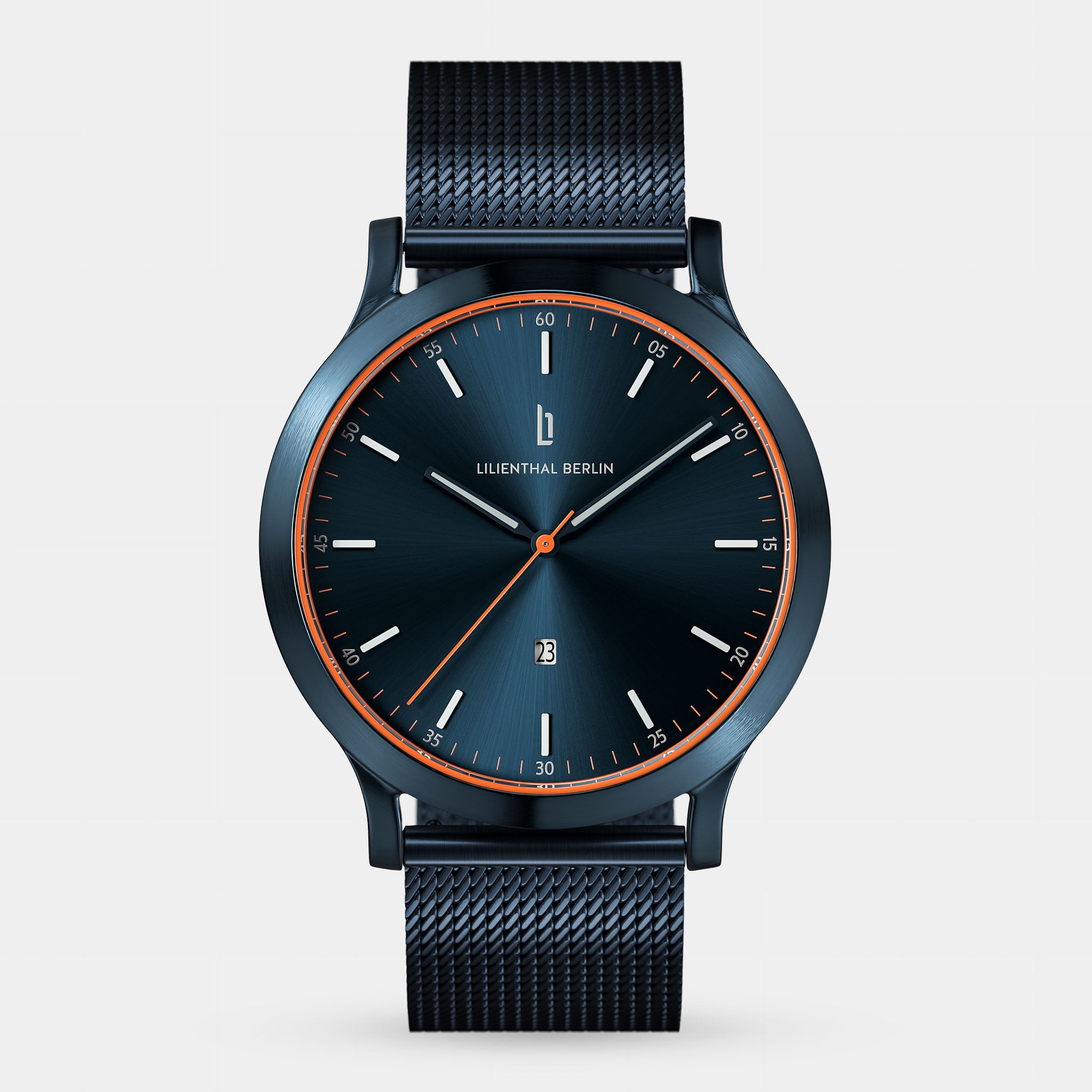 Huxley Blue Orange Mesh Blue Brushed – Lilienthal Berlin - North