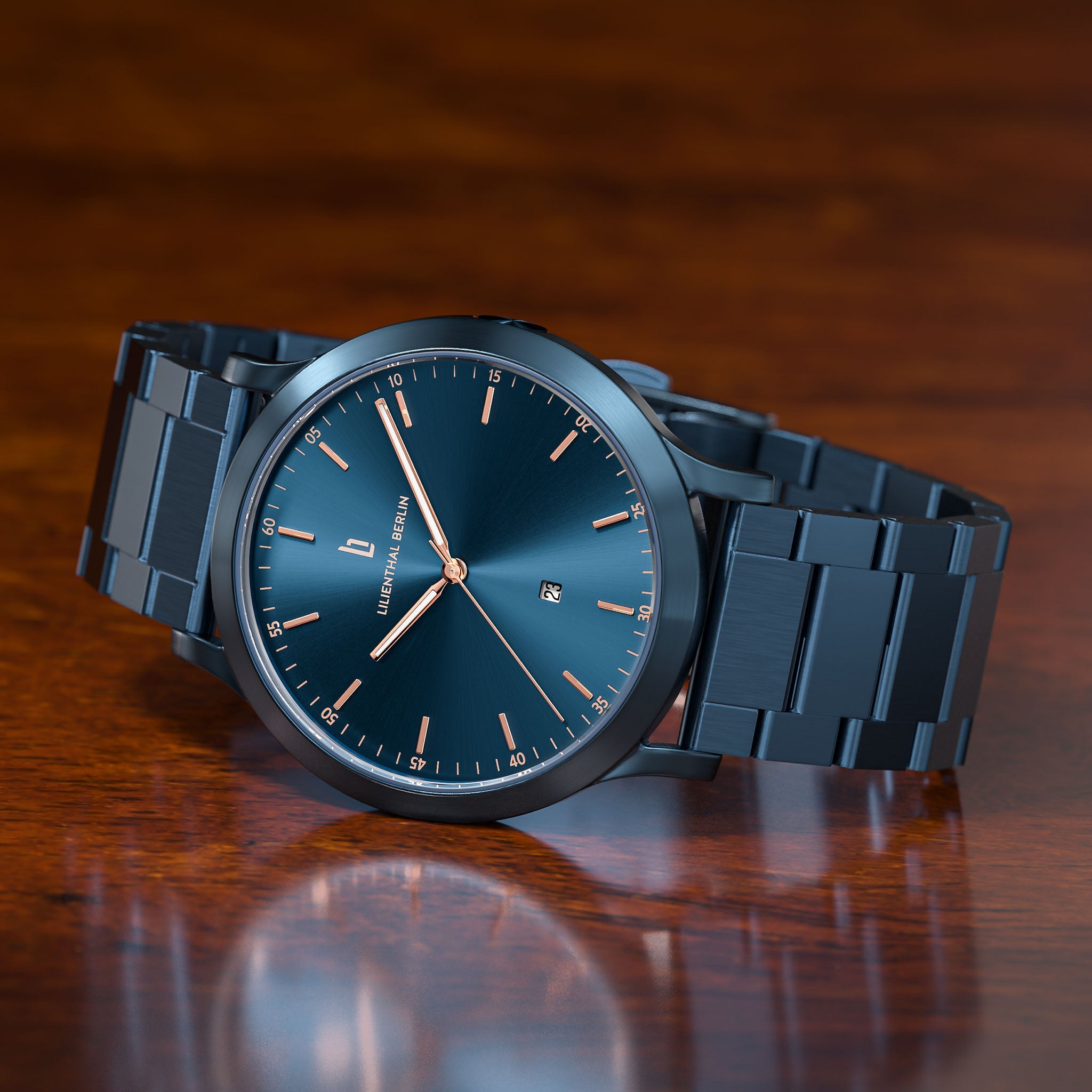 Huxley Blue Rose Gold - Lilienthal Berlin