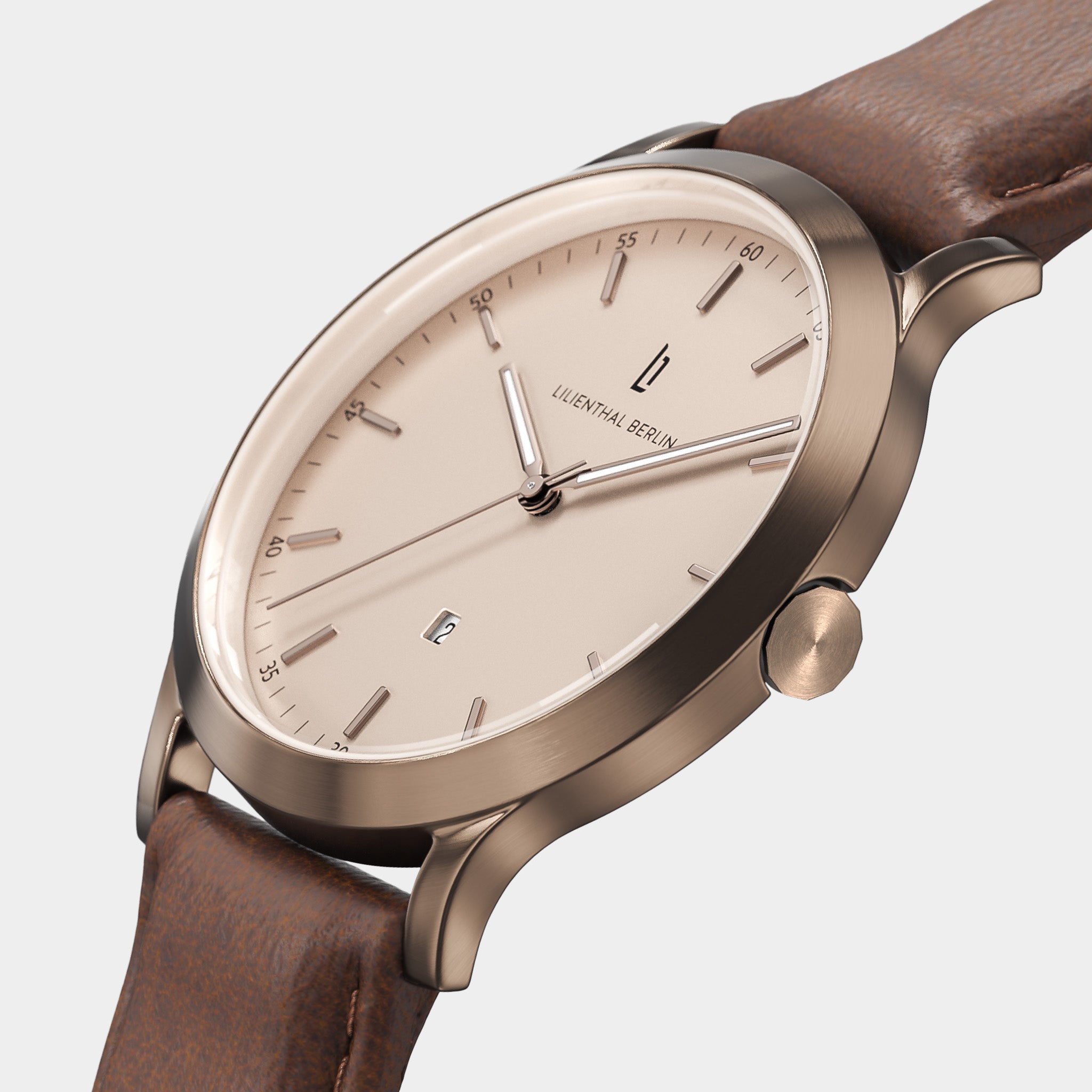 Huxley Bronze Almond Leather Dark brown – Lilienthal Berlin