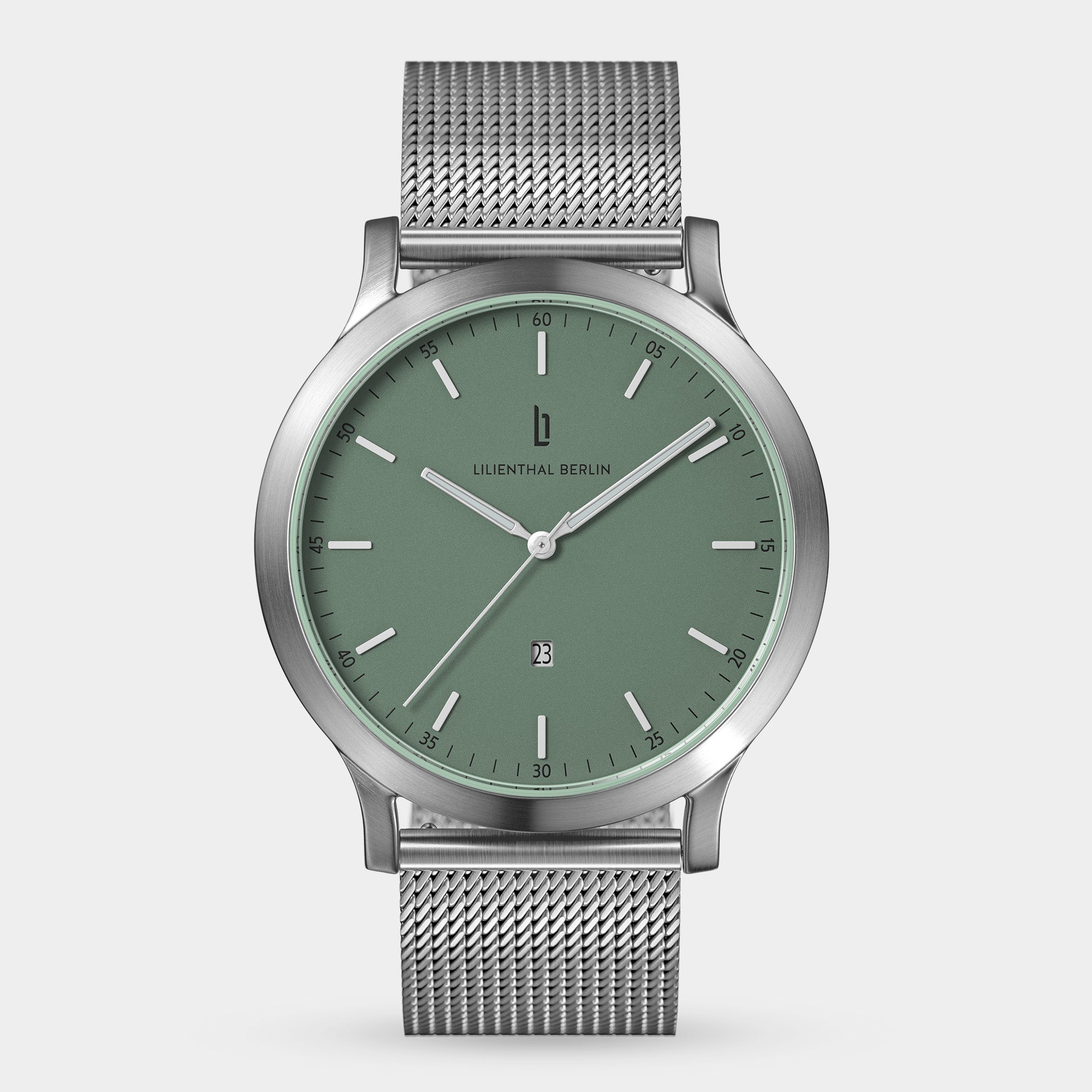 Huxley Silver Sage Green Mesh Silver – Lilienthal Berlin - North
