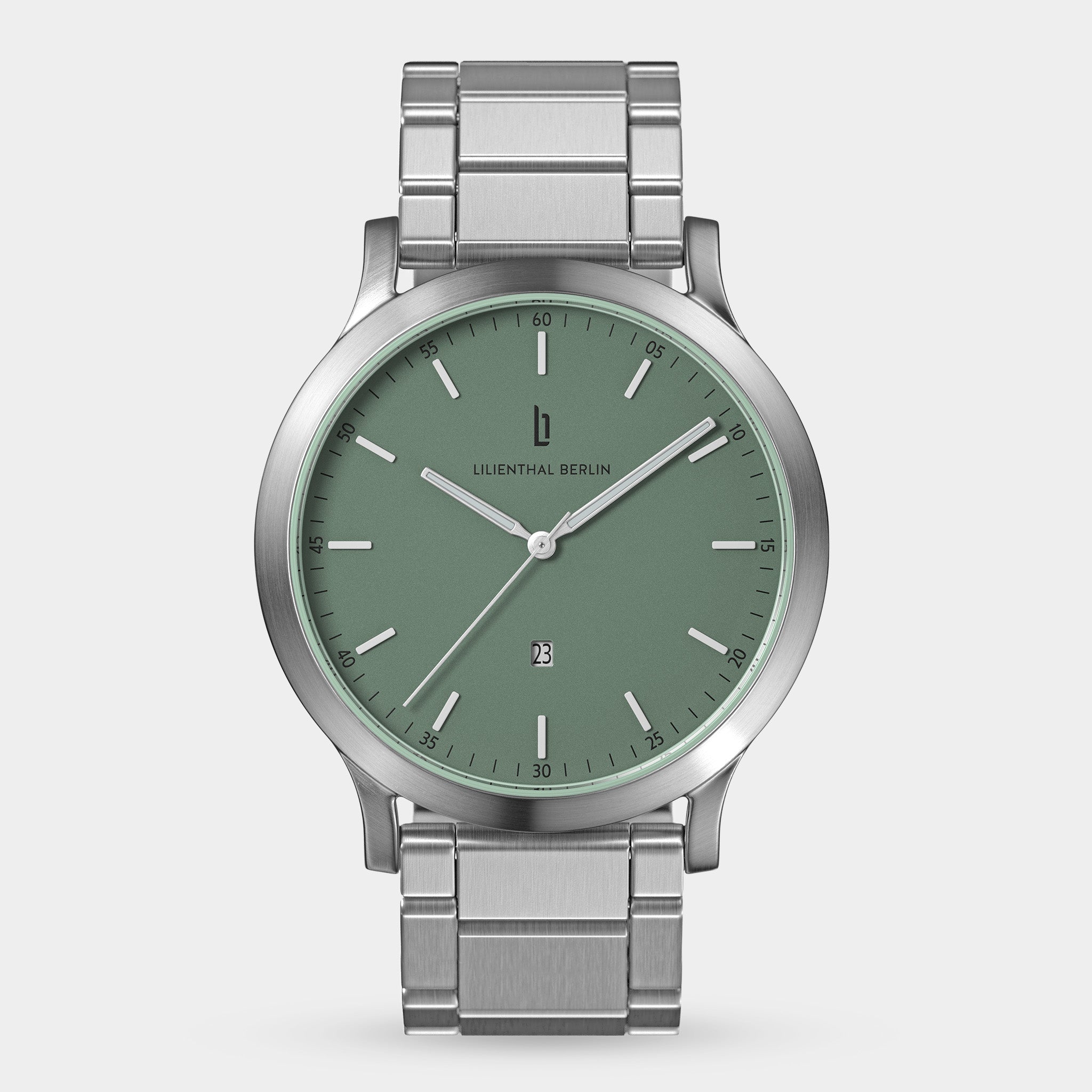 Huxley Silver Sage Green Stainless Steel Silver – Lilienthal