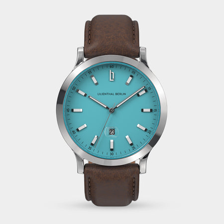 メルリ Huxley II Azure Blue Leather Dark Brown – Lilienthal Berlin