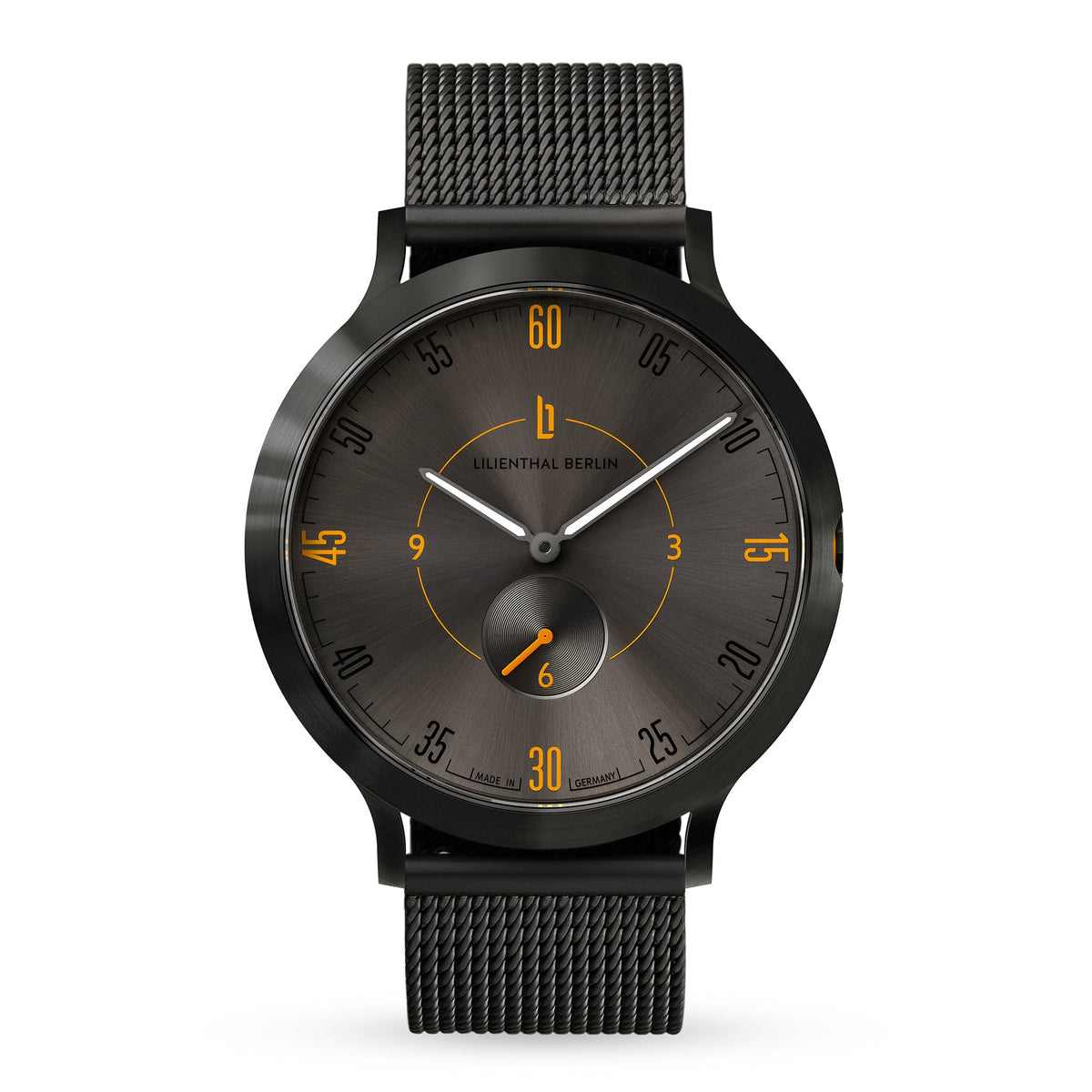 Lilienthal Berlin 1 Fire Mesh Black Brushed Ndash Lilienthal Berlin North America — Galvanized, Sunburst Finish, Superluminova Details